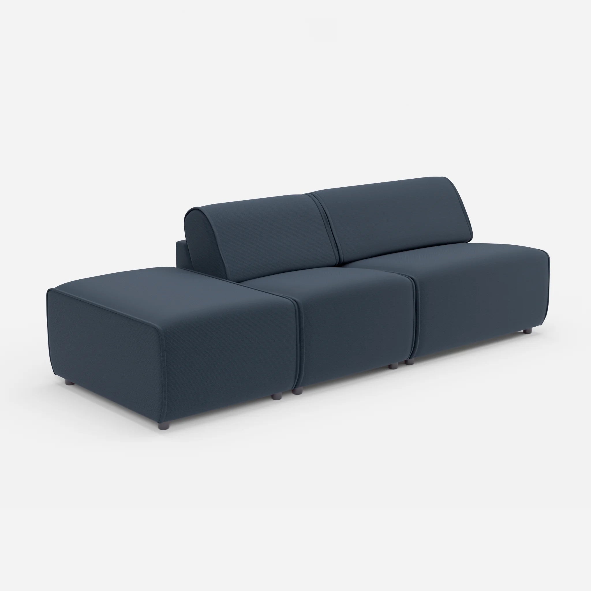 2 Sitzer Sofa Belleform mit offener Seite links 1 nabucco6098 in Dunkelblau von der Seite