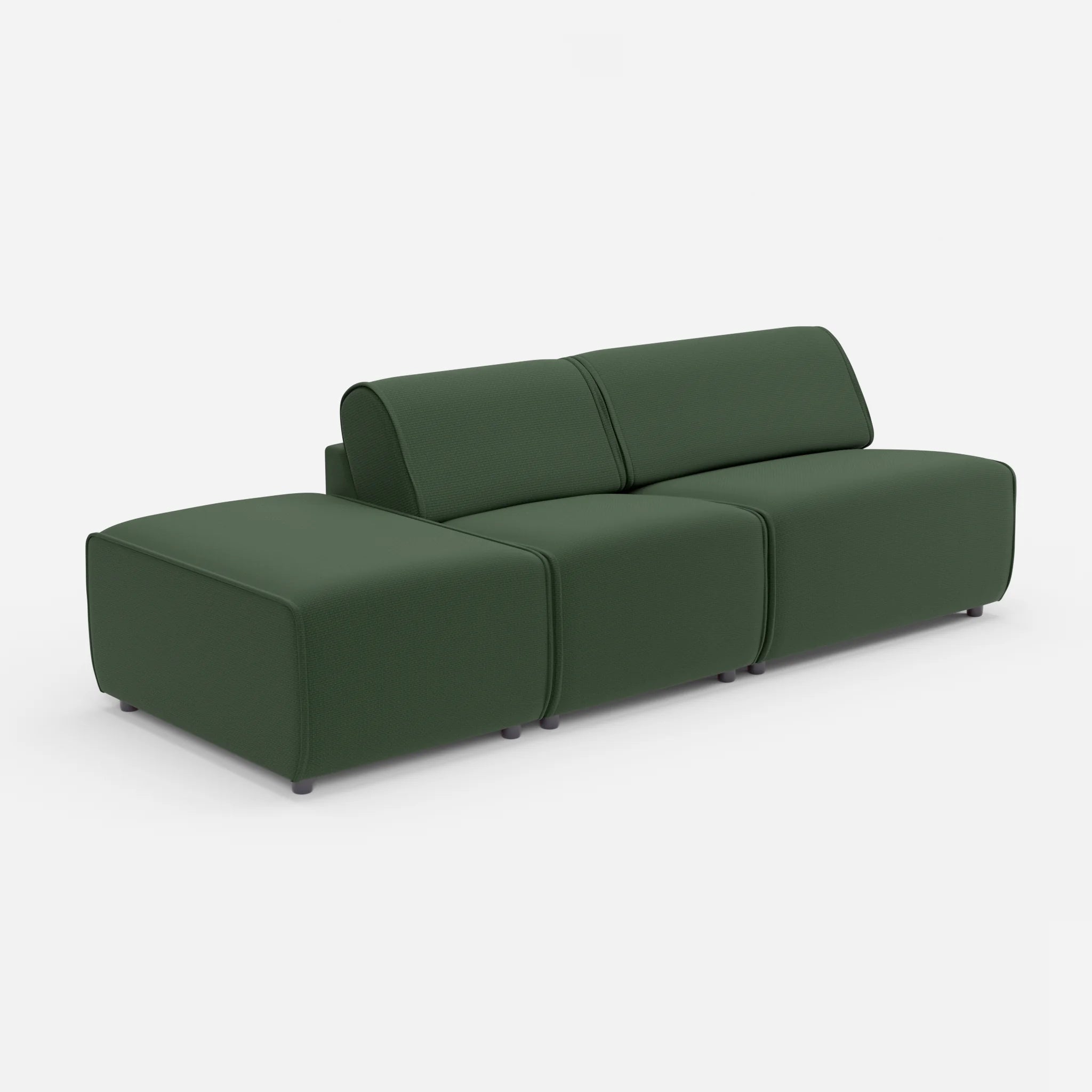 2 Sitzer Sofa Belleform mit offener Seite links 1 nabucco7029 in Dunkelgrün von der Seite