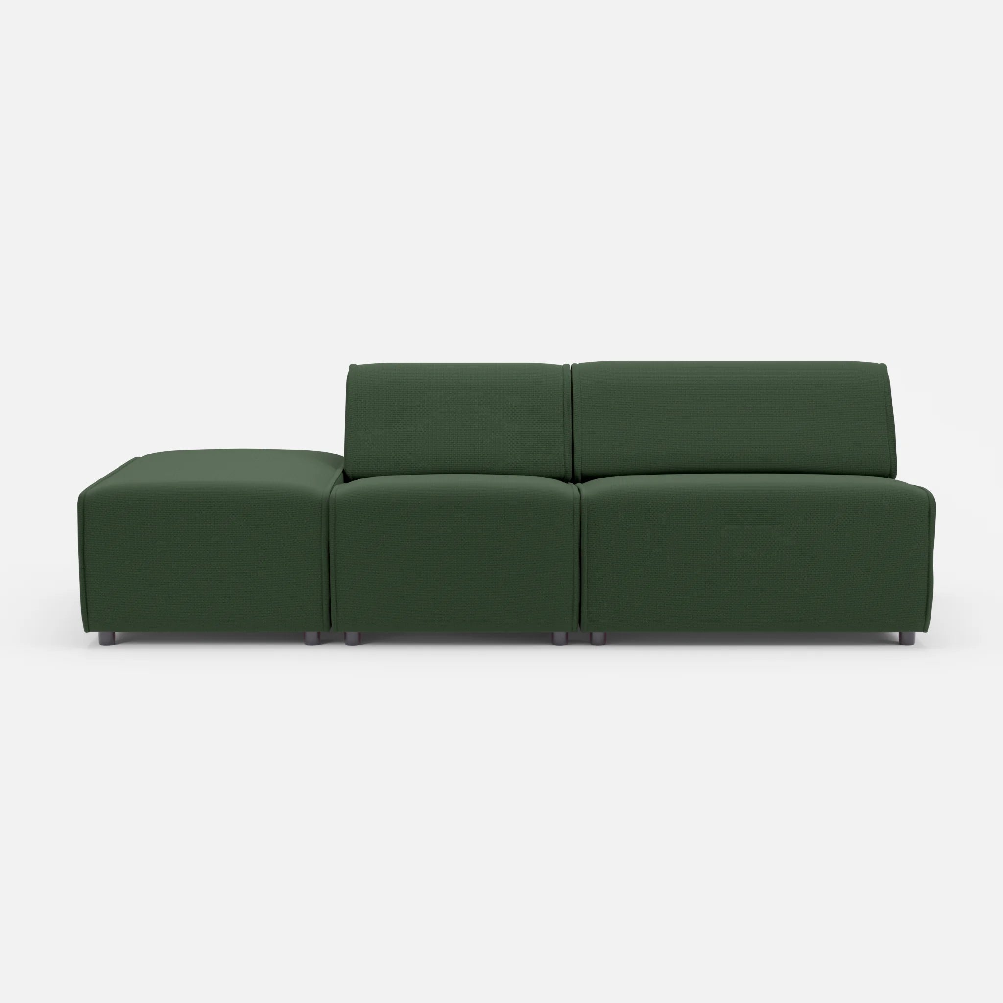 2 Sitzer Sofa Belleform mit offener Seite links 1 nabucco7029 in Dunkelgrün von vorne