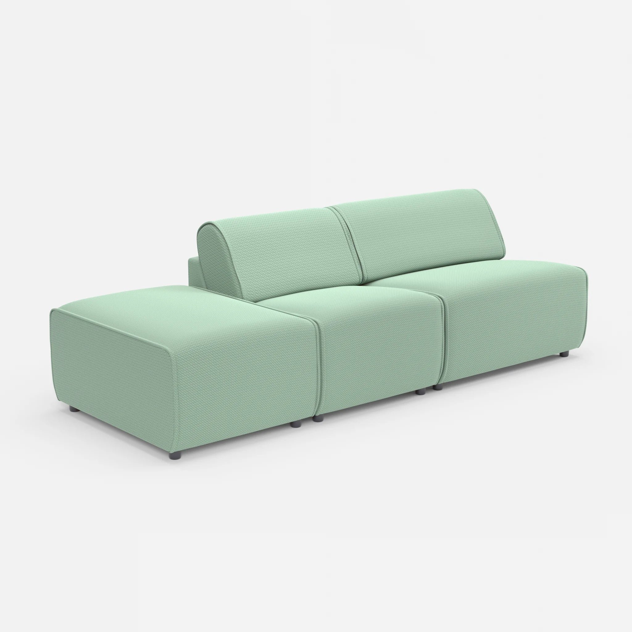 2 Sitzer Sofa Belleform mit offener Seite links 1 nabucco7030 in Türkis von der Seite