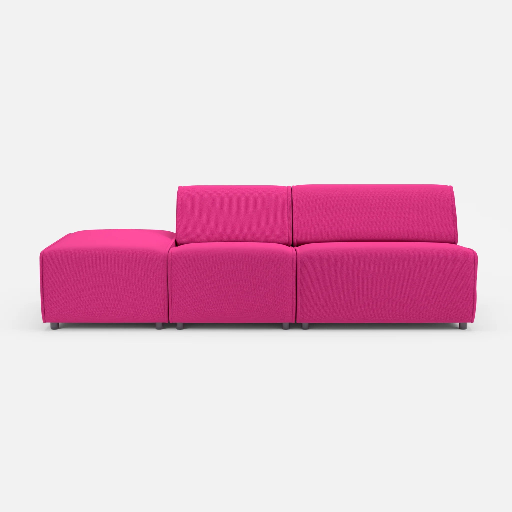 2 Sitzer Sofa Belleform mit offener Seite links 1 novummagenta in Magenta von vorne