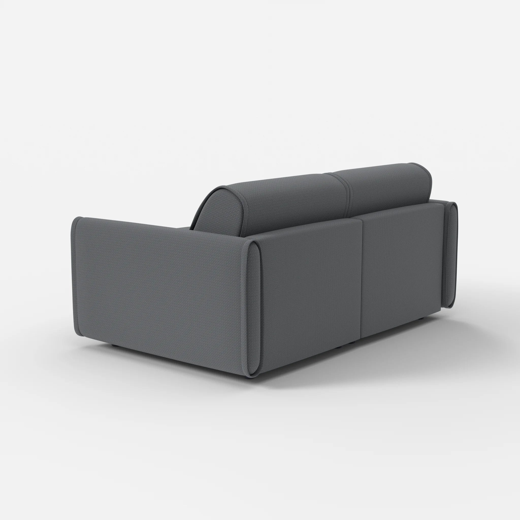 2 Sitzer Sofa Belleform mit schmaler Armlehne 1 credoasphalt in Anthrazit von hinten