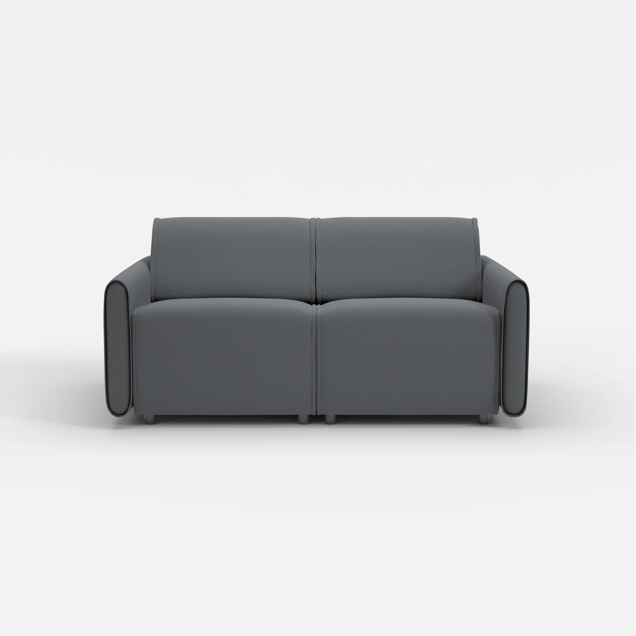 2 Sitzer Sofa Belleform mit schmaler Armlehne 1 credoasphalt in Anthrazit von vorne