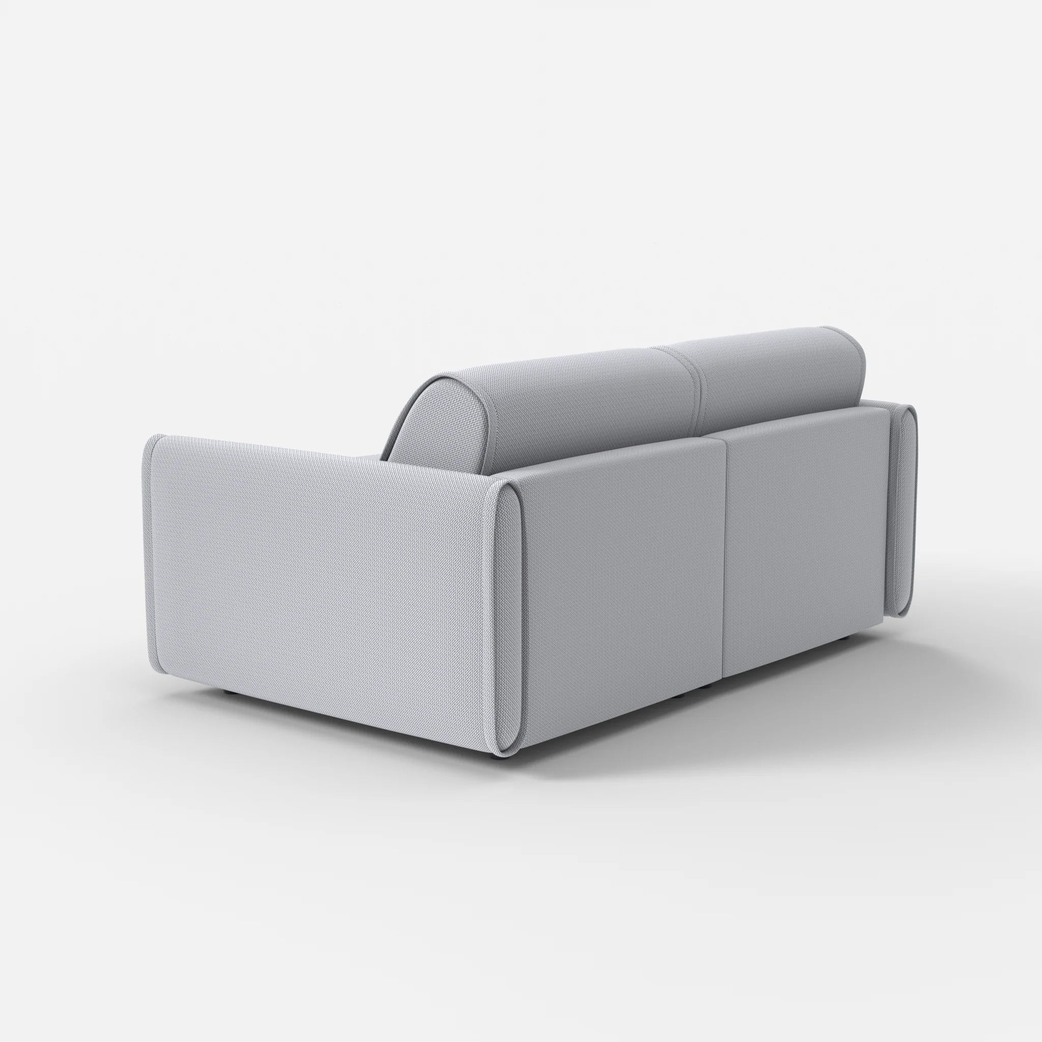 2 Sitzer Sofa Belleform mit schmaler Armlehne 1 credochalk in Hellgrau von hinten