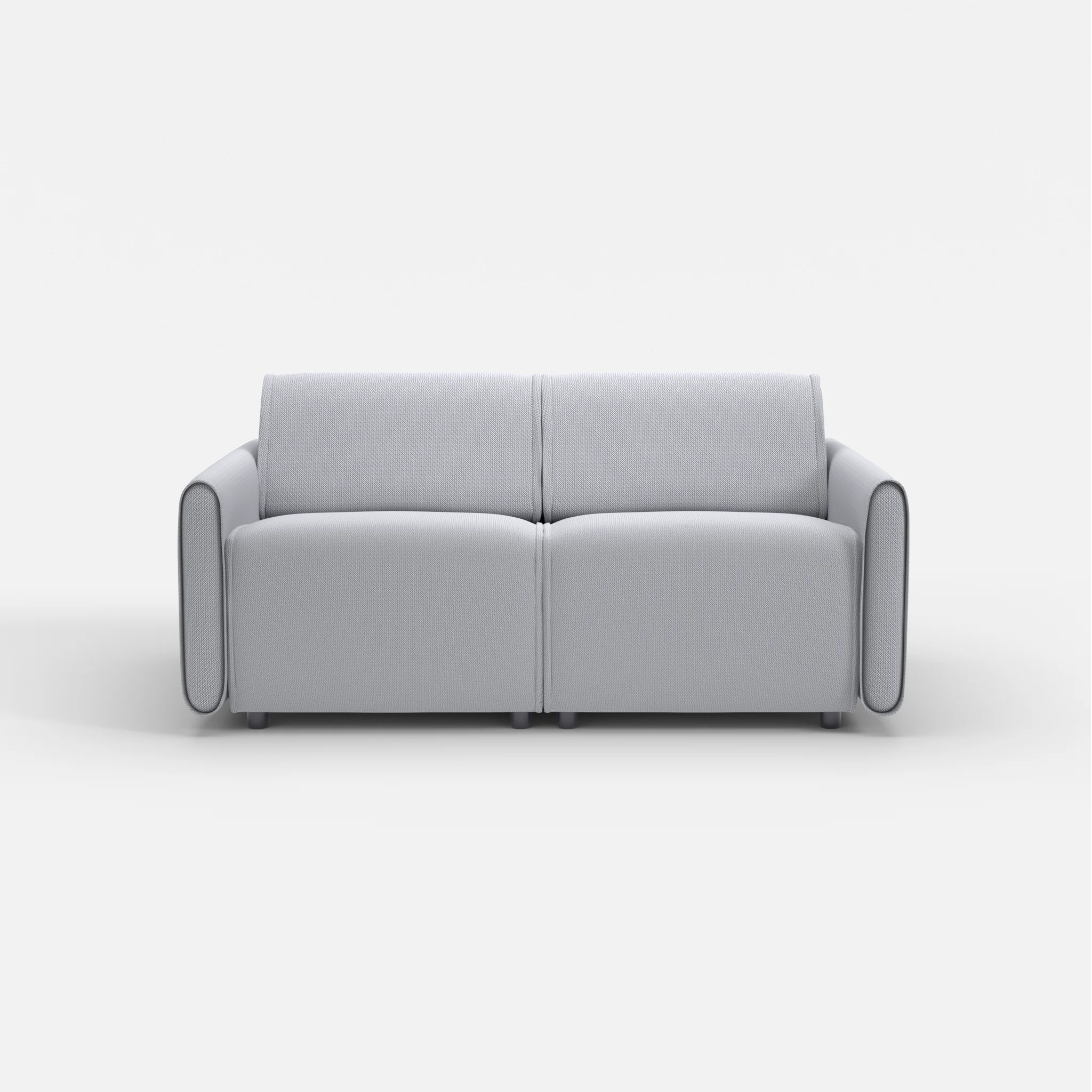 2 Sitzer Sofa Belleform mit schmaler Armlehne 1 credochalk in Hellgrau von vorne