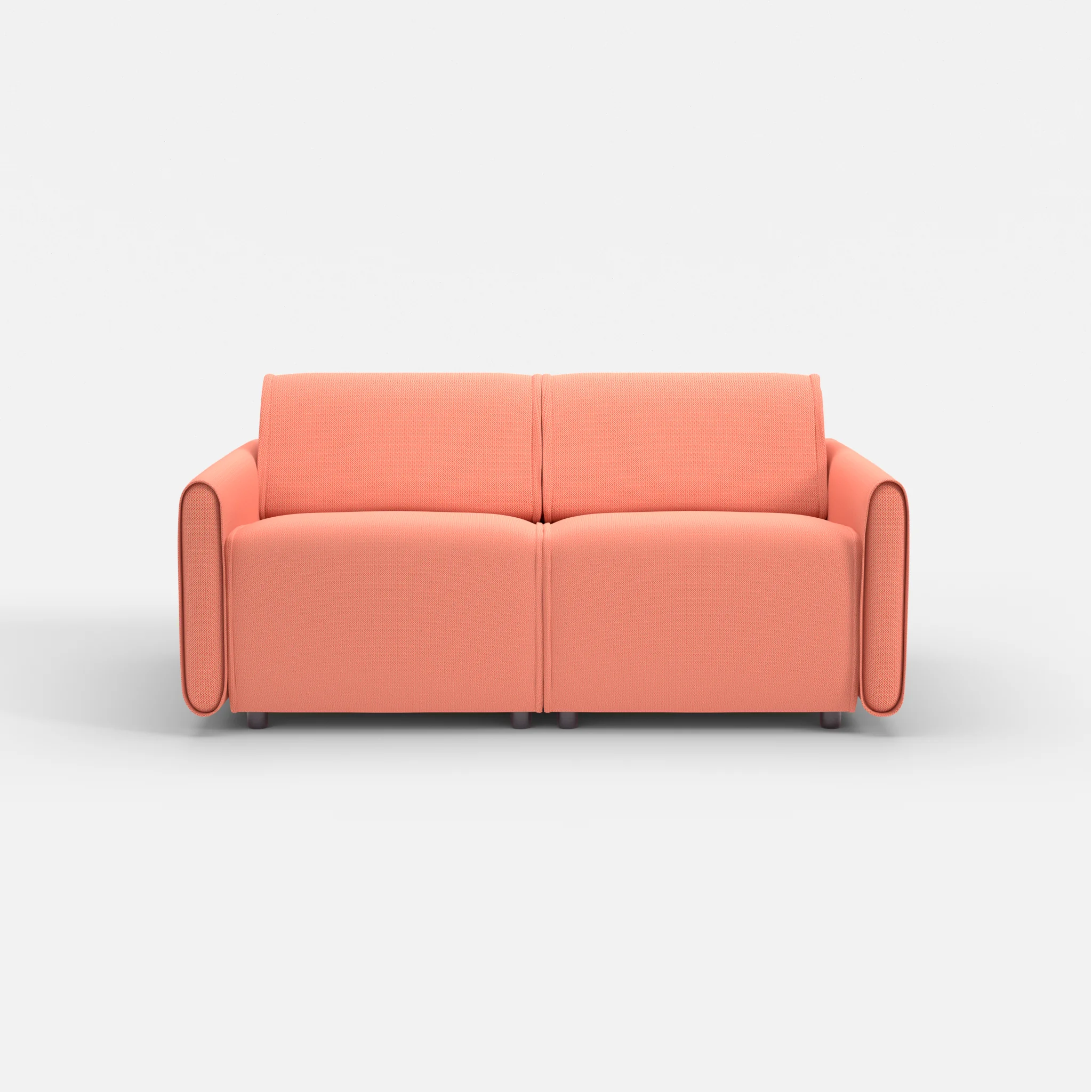 2 Sitzer Sofa Belleform mit schmaler Armlehne 1 credograpefruit in Coral von vorne