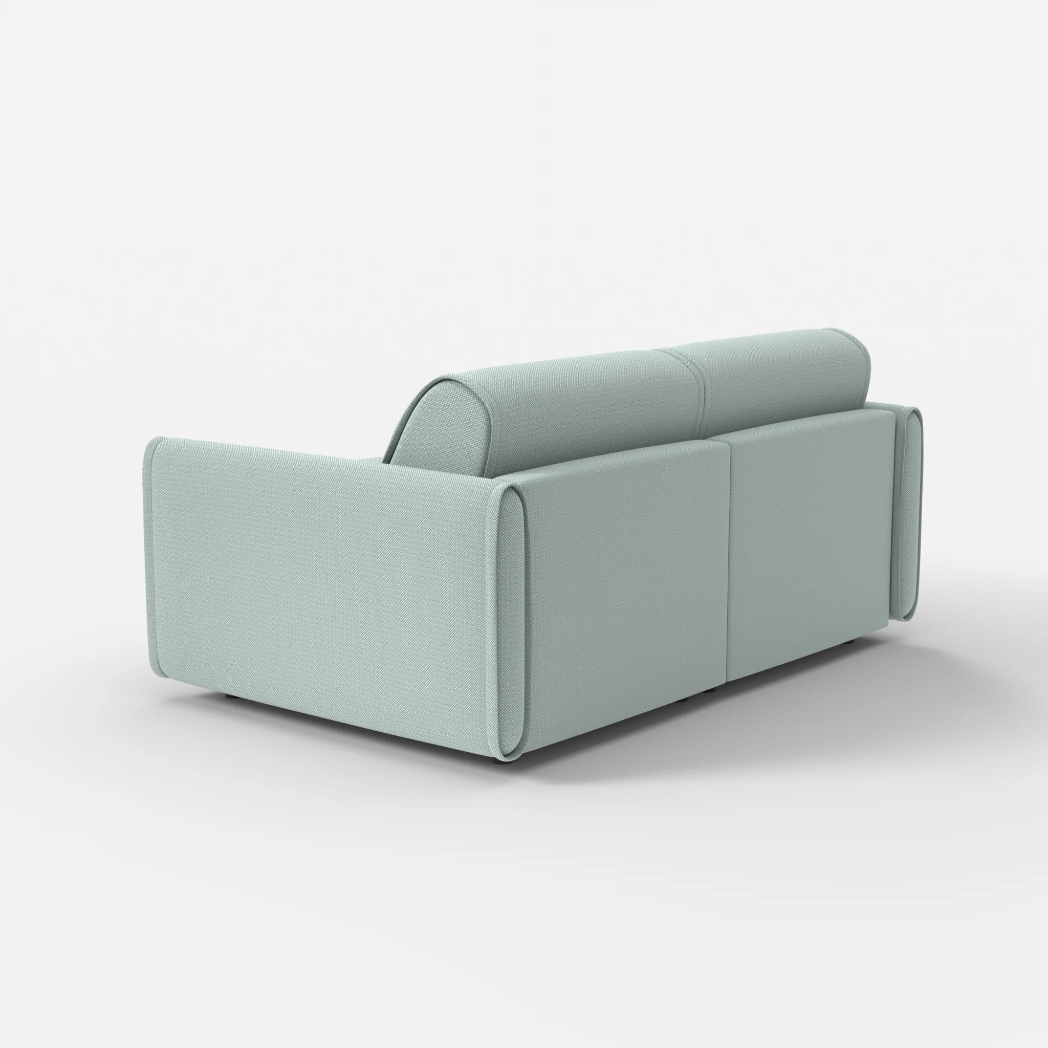 2 Sitzer Sofa Belleform mit schmaler Armlehne 1 credolake in Graublau von hinten