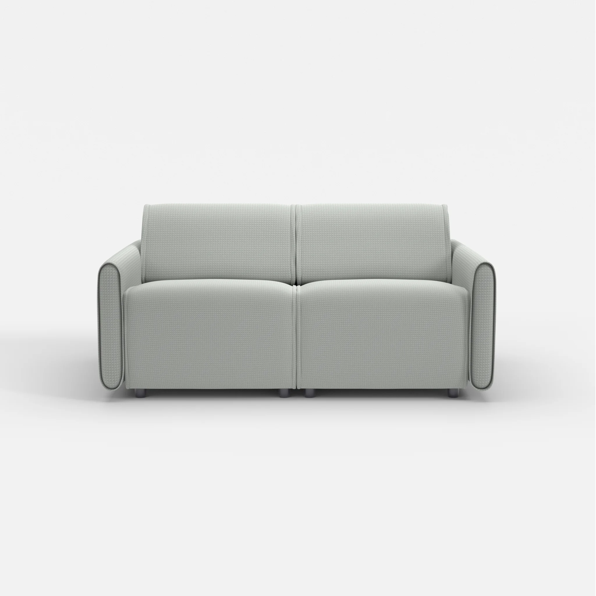 2 Sitzer Sofa Belleform mit schmaler Armlehne 1 credopepper in Dunkelgrau von vorne