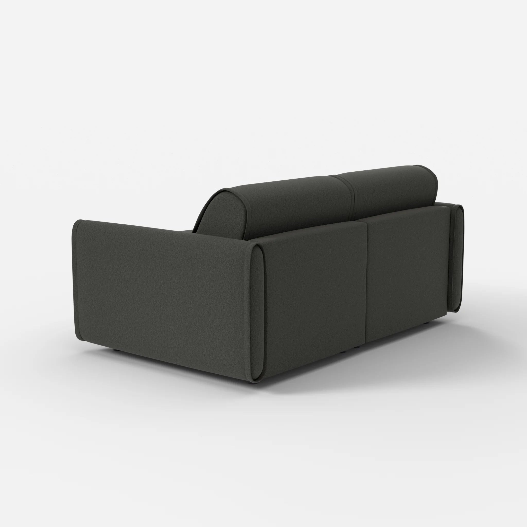 2 Sitzer Sofa Belleform mit schmaler Armlehne 1 dama0002 in Anthrazit von hinten