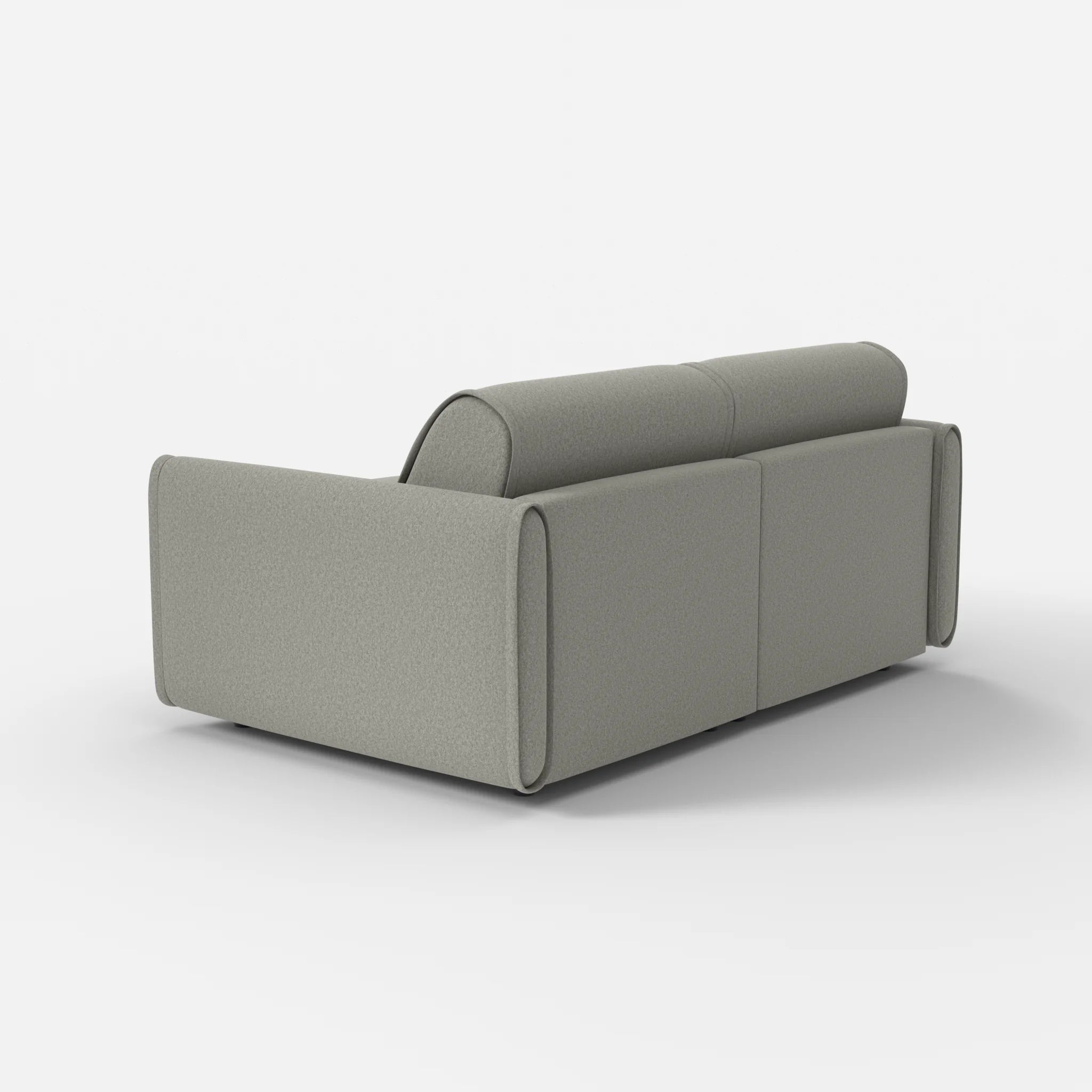 2 Sitzer Sofa Belleform mit schmaler Armlehne 1 dama0003 in Mittelgrau von hinten