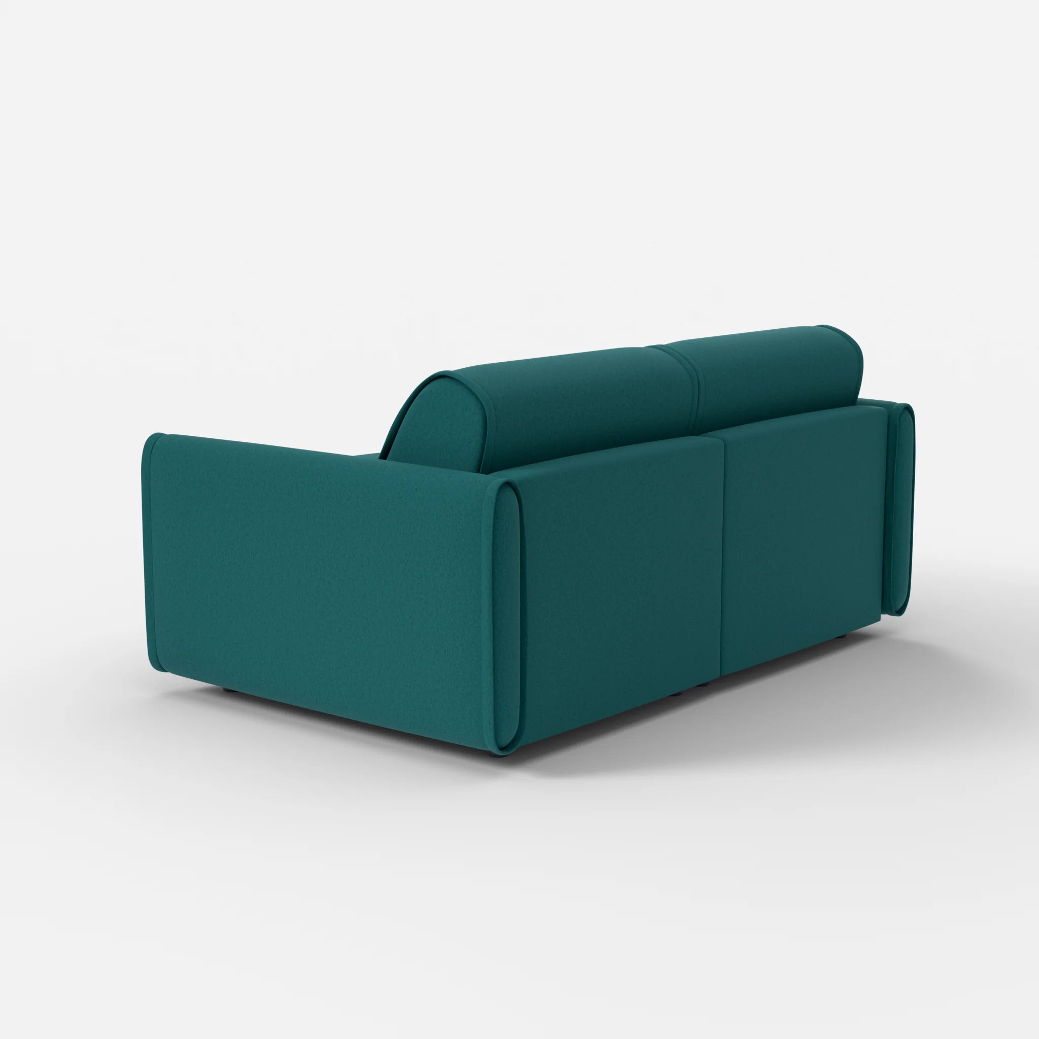 2 Sitzer Sofa Belleform mit schmaler Armlehne 1 dama0018 in Türkis von hinten