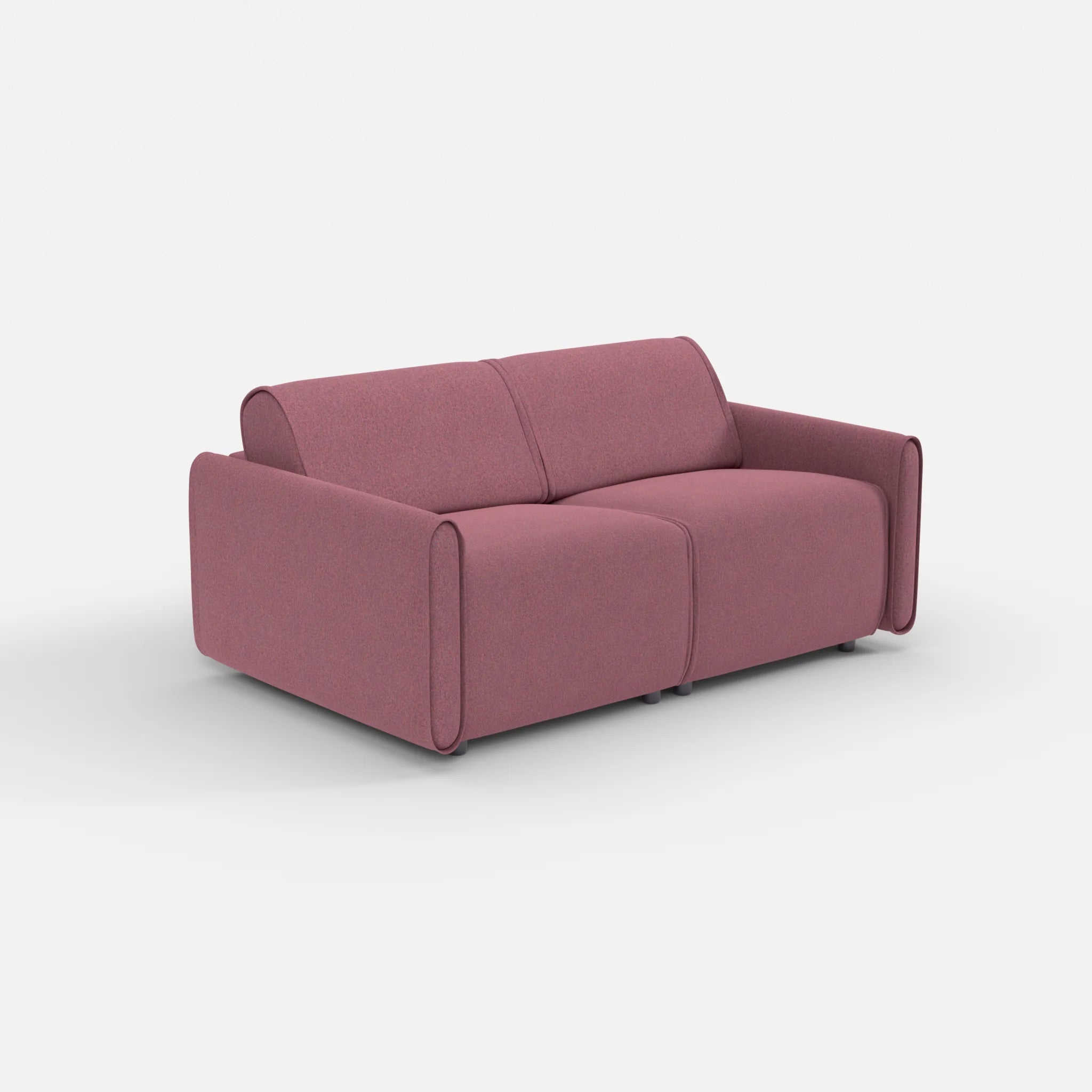 2 Sitzer Sofa Belleform mit schmaler Armlehne 1 dama0041 in Violett von der Seite