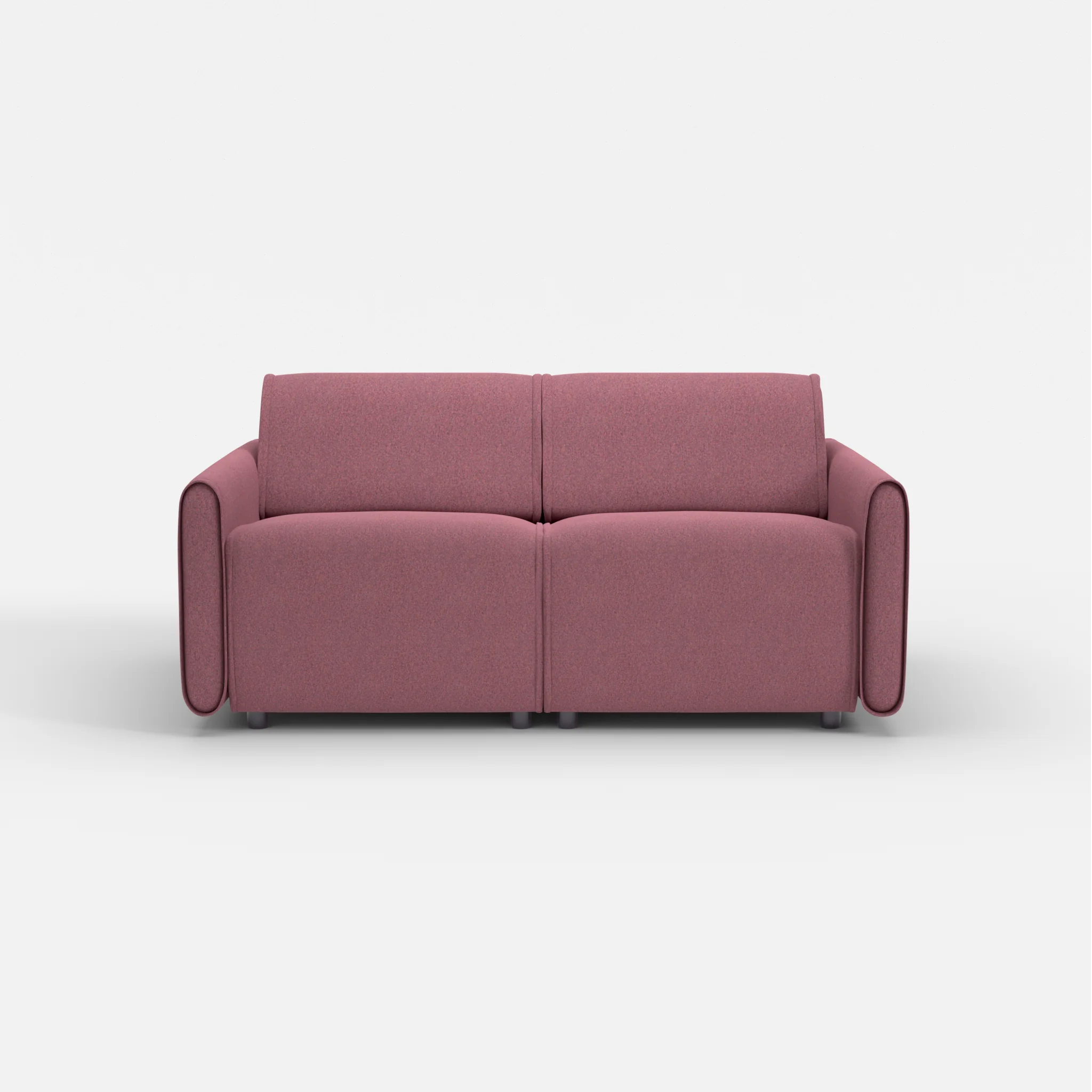 2 Sitzer Sofa Belleform mit schmaler Armlehne 1 dama0041 in Violett von vorne