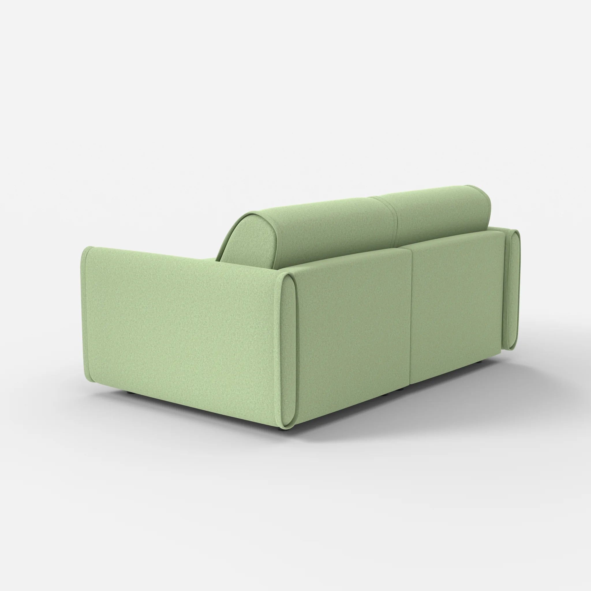 2 Sitzer Sofa Belleform mit schmaler Armlehne 1 dama0042 in Hellgrün von hinten