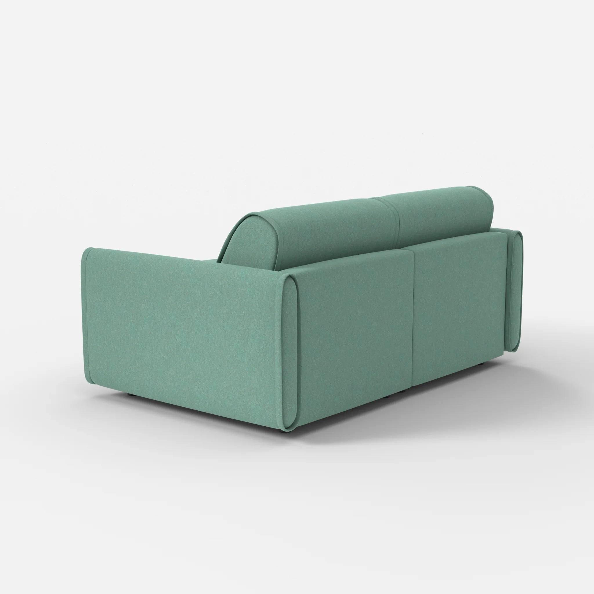 2 Sitzer Sofa Belleform mit schmaler Armlehne 1 dama0045 in Türkis von hinten