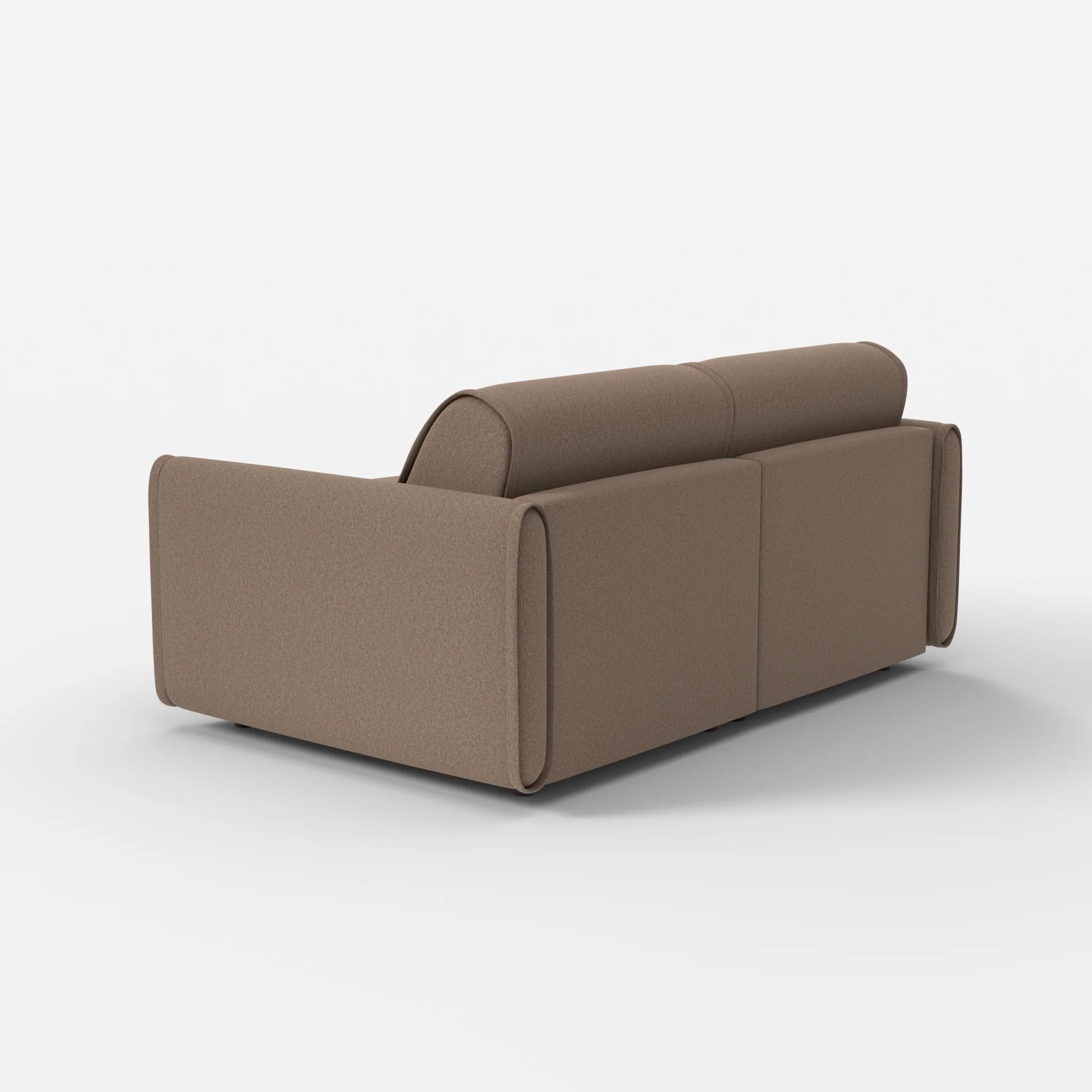 2 Sitzer Sofa Belleform mit schmaler Armlehne 1 dama0051 in Braun von hinten