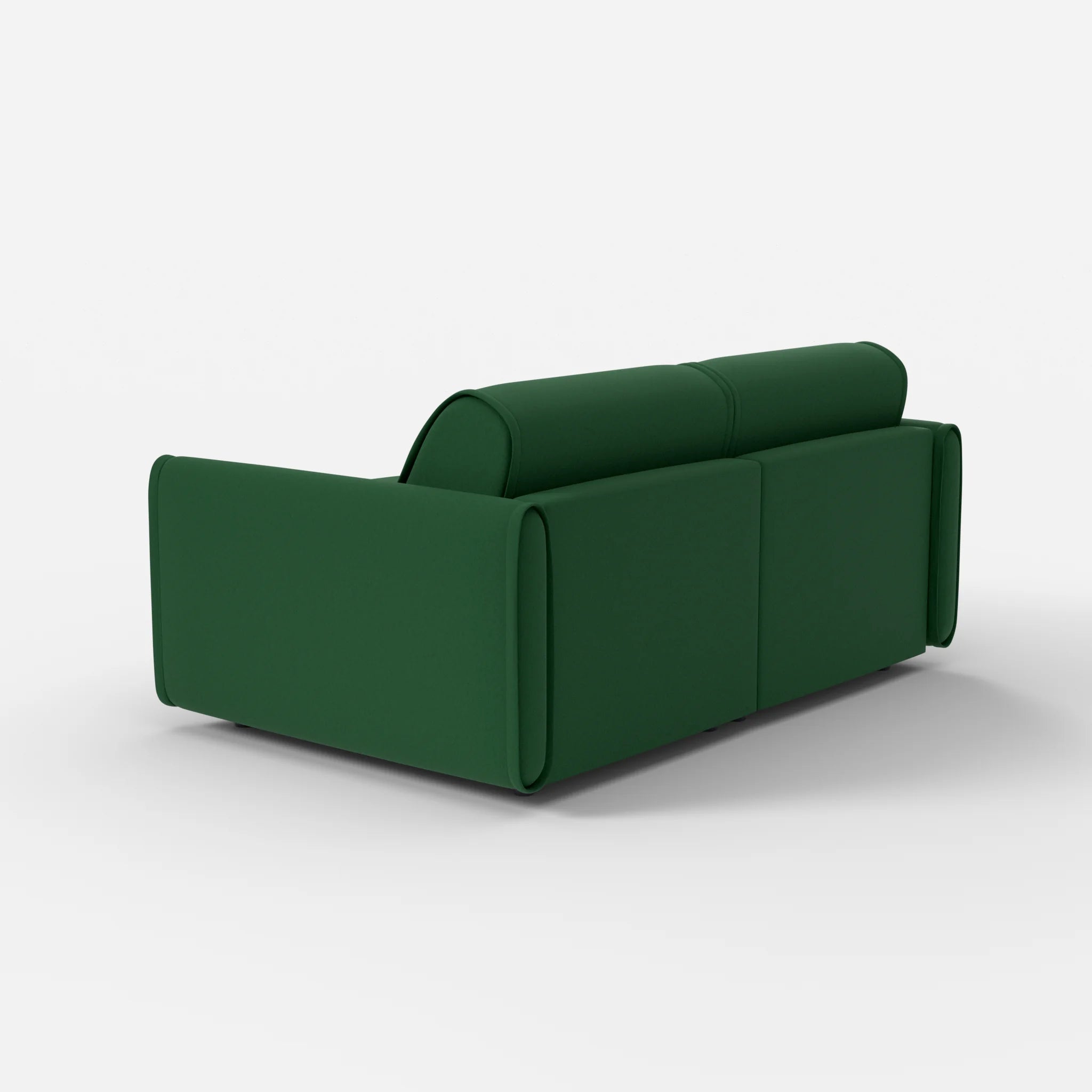 2 Sitzer Sofa Belleform mit schmaler Armlehne 1 dama0052 in Dunkelgrün von hinten
