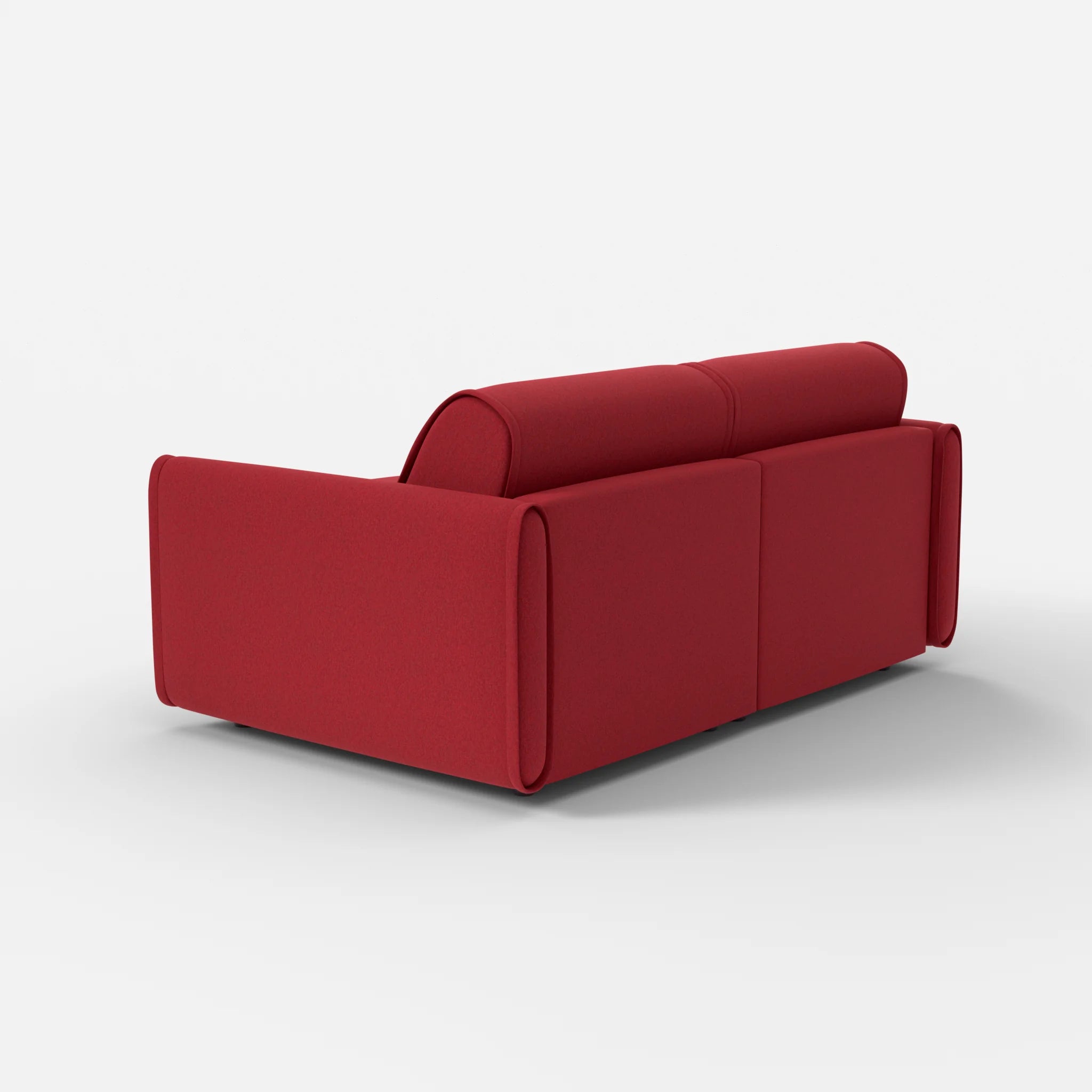 2 Sitzer Sofa Belleform mit schmaler Armlehne 1 dama0053 in Rot von hinten