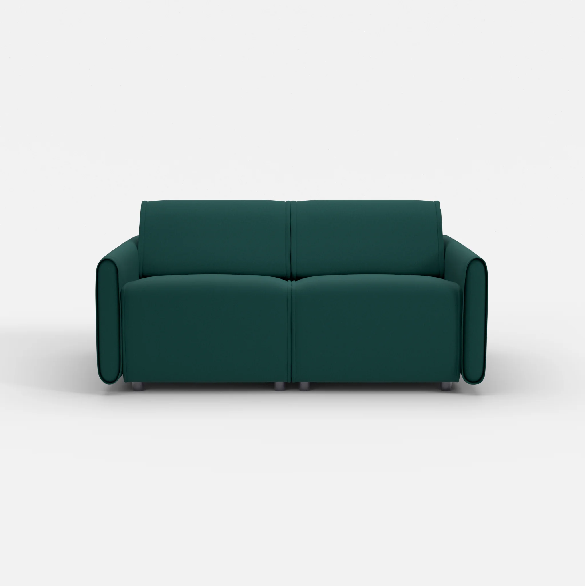 2 Sitzer Sofa Belleform mit schmaler Armlehne 1 dama0073 in Petrol von vorne