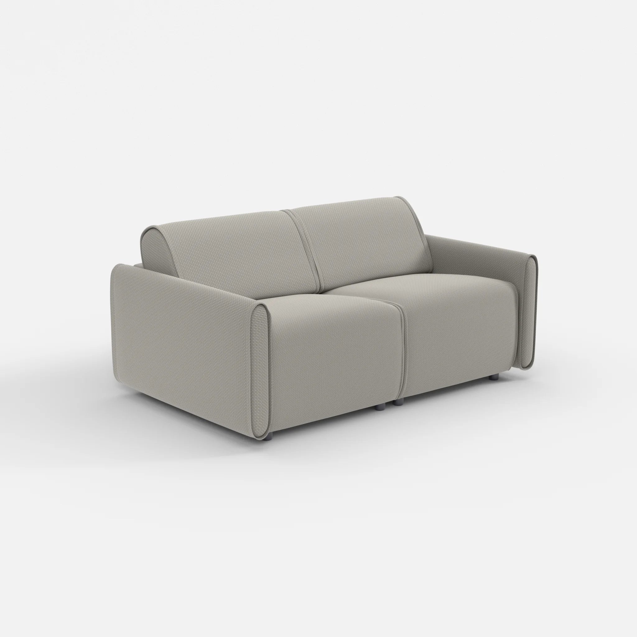2 Sitzer Sofa Belleform mit schmaler Armlehne 1 nabucco1003 in Hellgrau von der Seite