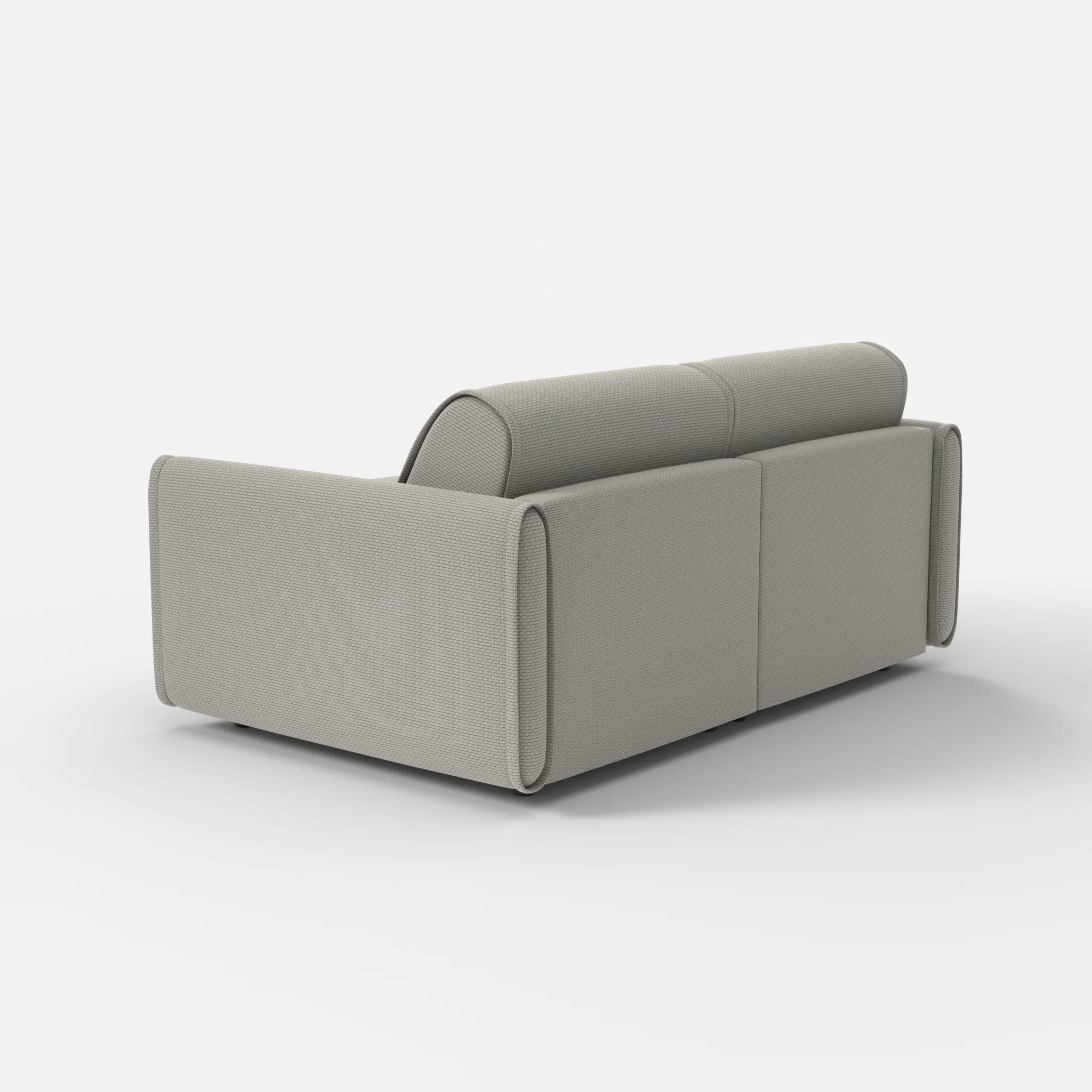 2 Sitzer Sofa Belleform mit schmaler Armlehne 1 nabucco1003 in Hellgrau von hinten