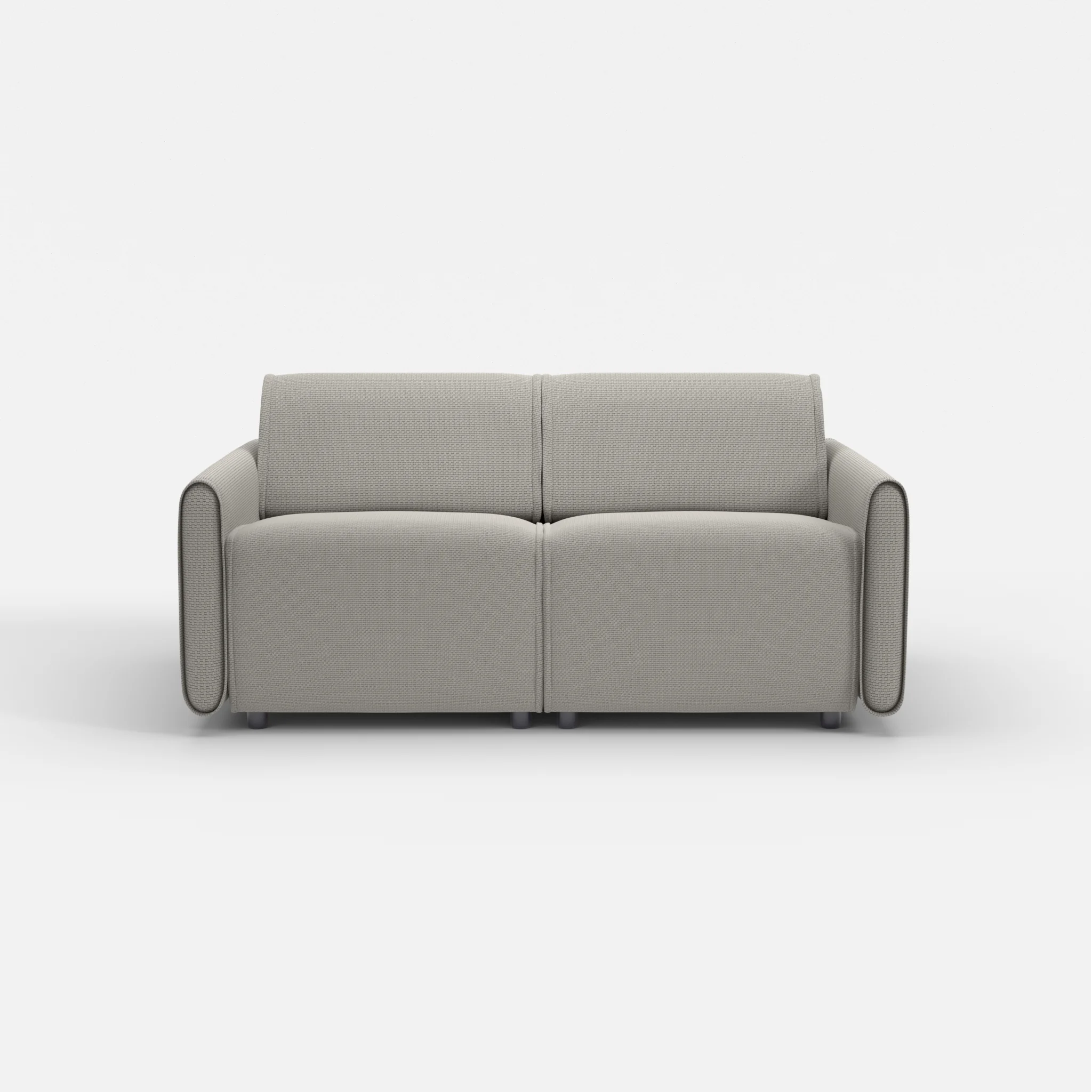 2 Sitzer Sofa Belleform mit schmaler Armlehne 1 nabucco1003 in Hellgrau von vorne