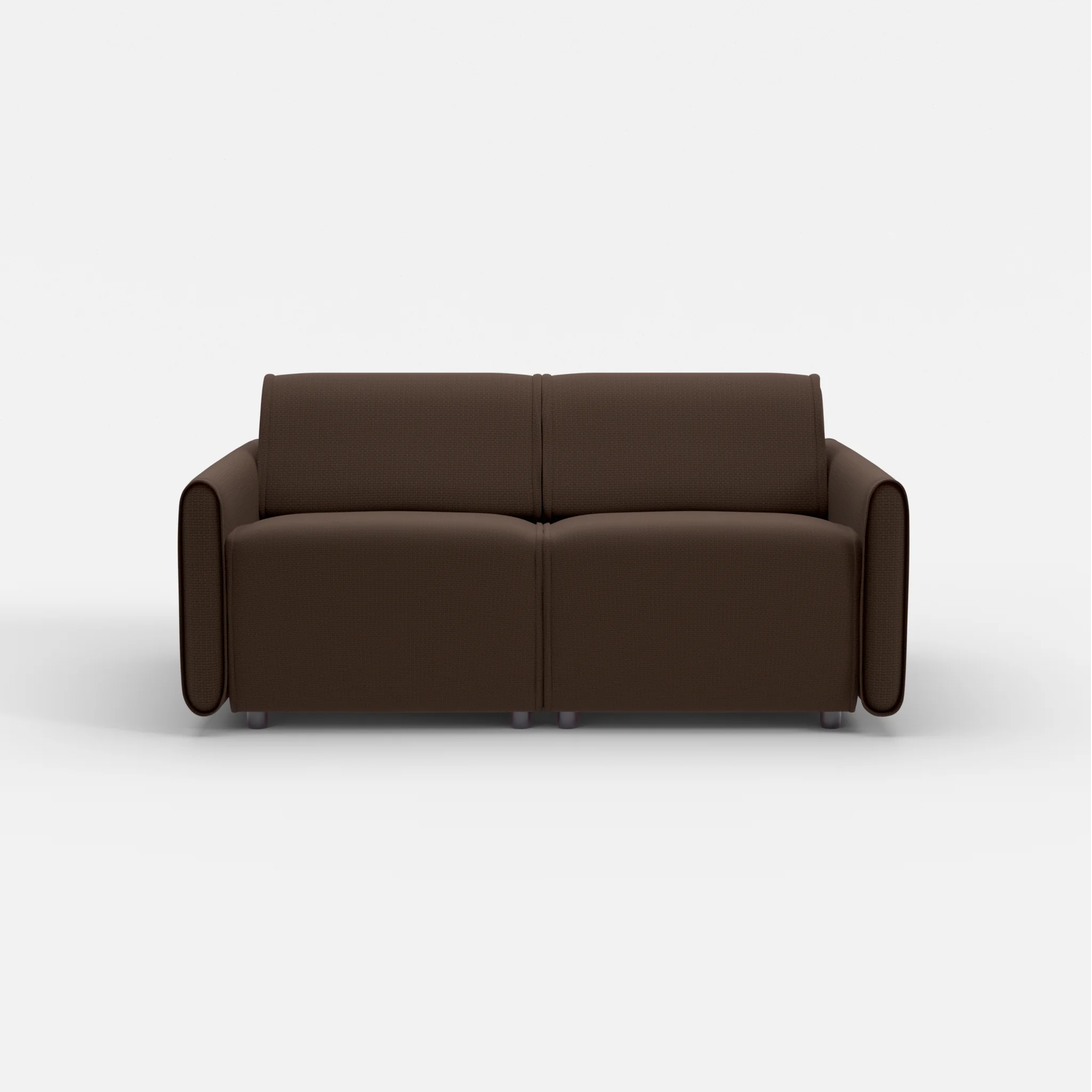2 Sitzer Sofa Belleform mit schmaler Armlehne 1 nabucco2022 in Dunkelbraun von vorne