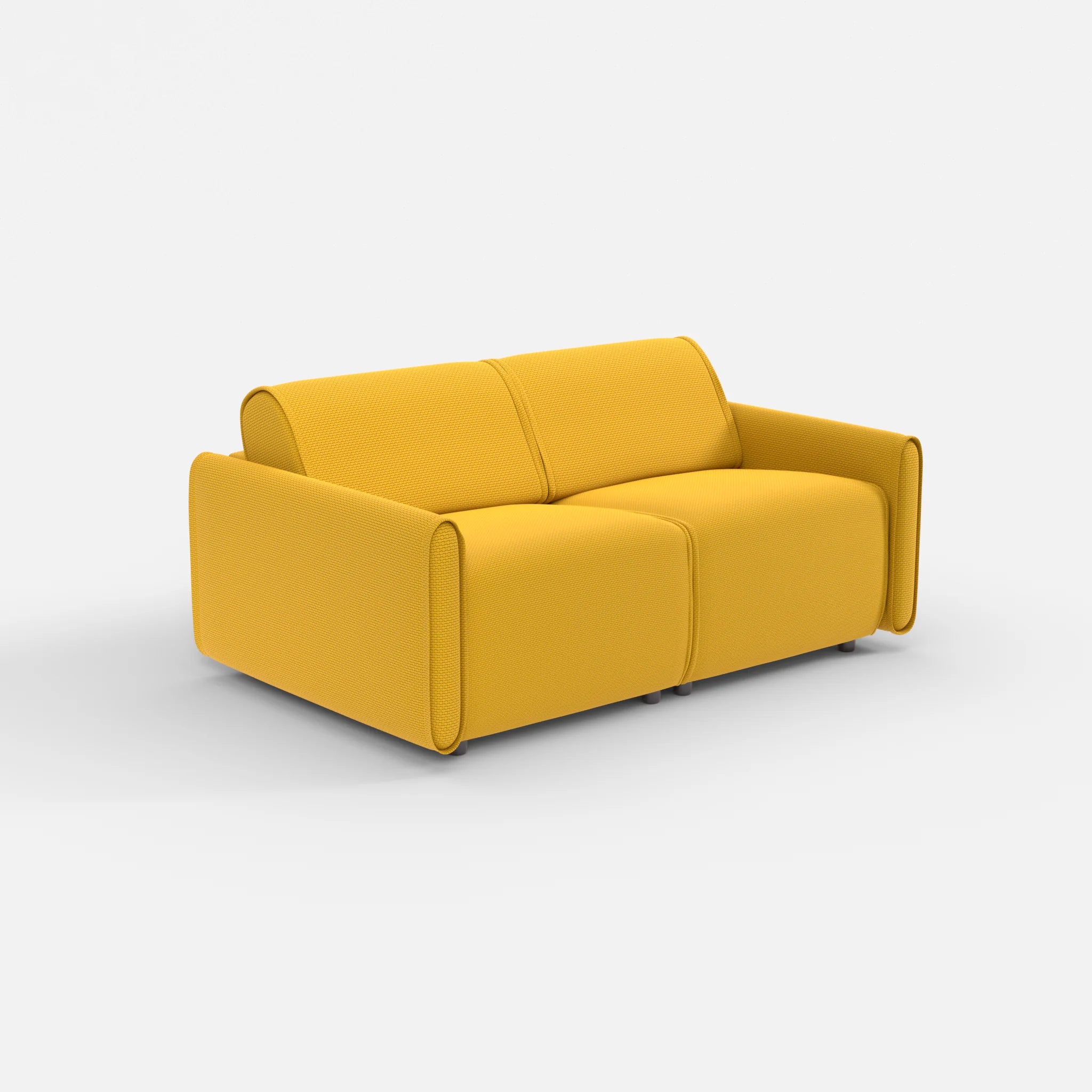 2 Sitzer Sofa Belleform mit schmaler Armlehne 1 nabucco3019 in Curry von der Seite