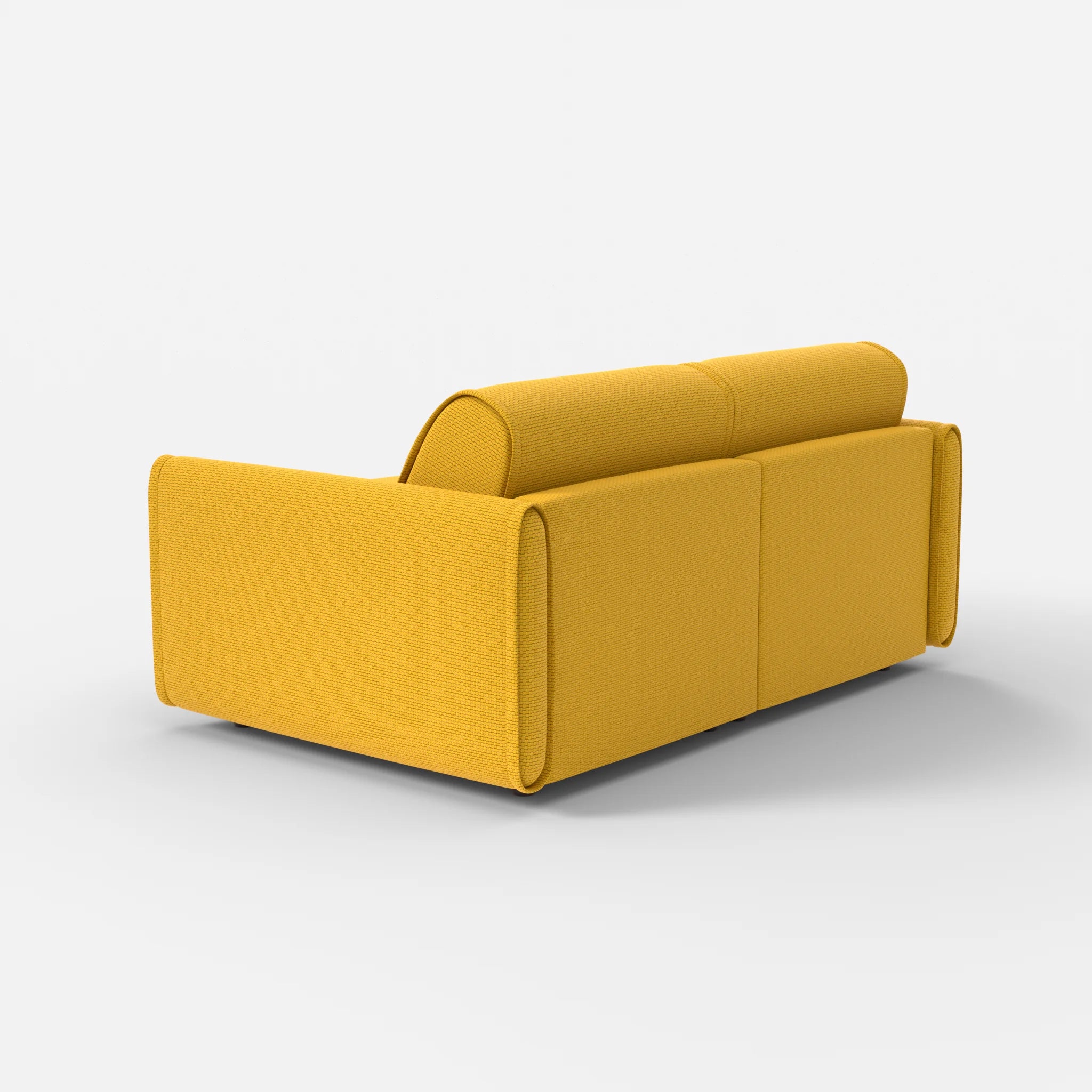 2 Sitzer Sofa Belleform mit schmaler Armlehne 1 nabucco3019 in Curry von hinten