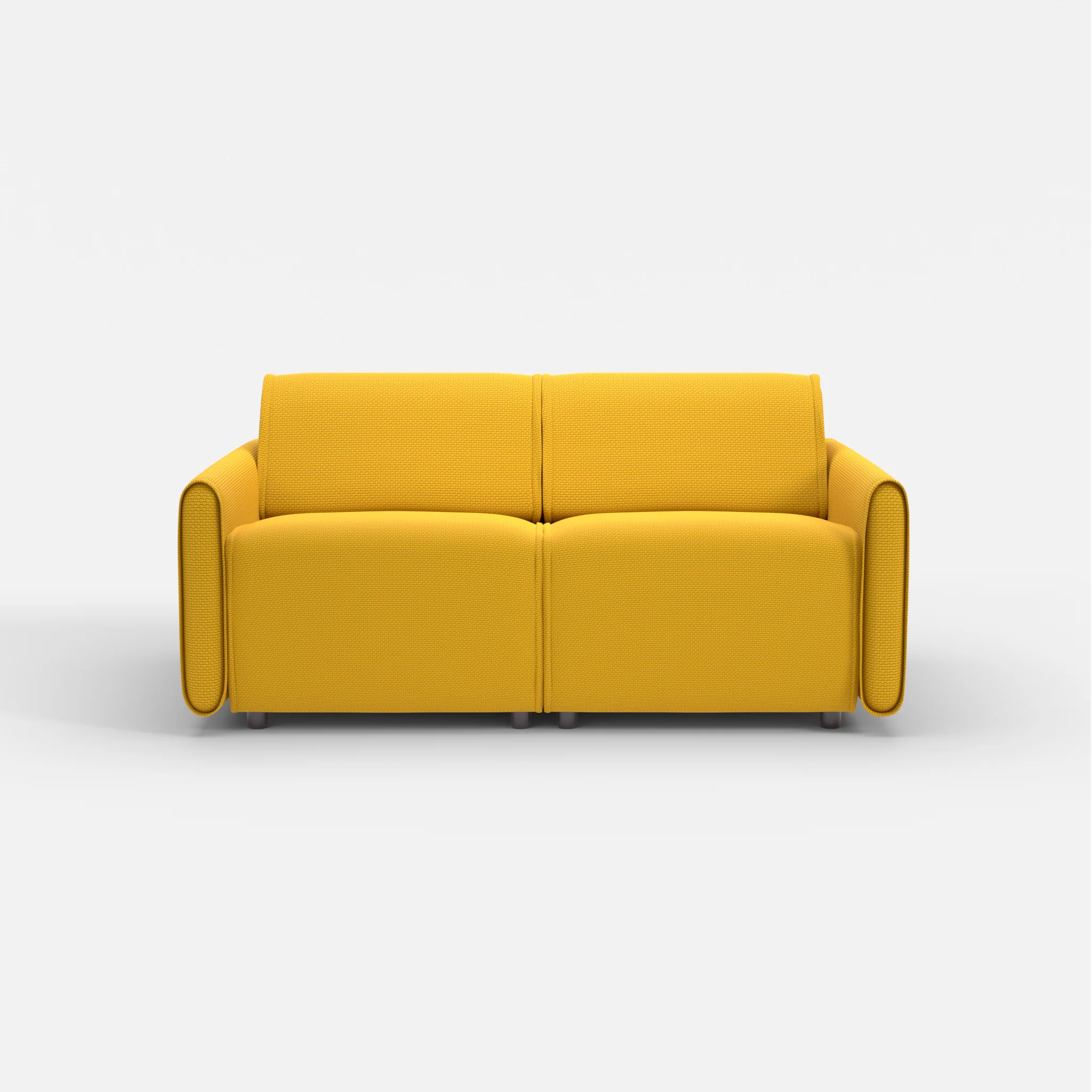 2 Sitzer Sofa Belleform mit schmaler Armlehne 1 nabucco3019 in Curry von vorne