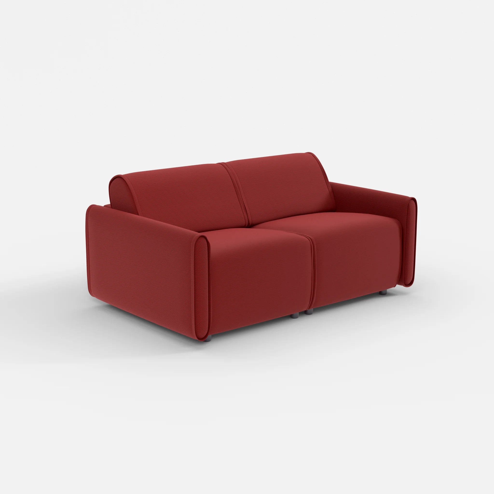 2 Sitzer Sofa Belleform mit schmaler Armlehne 1 nabucco4021 in Rot von der Seite