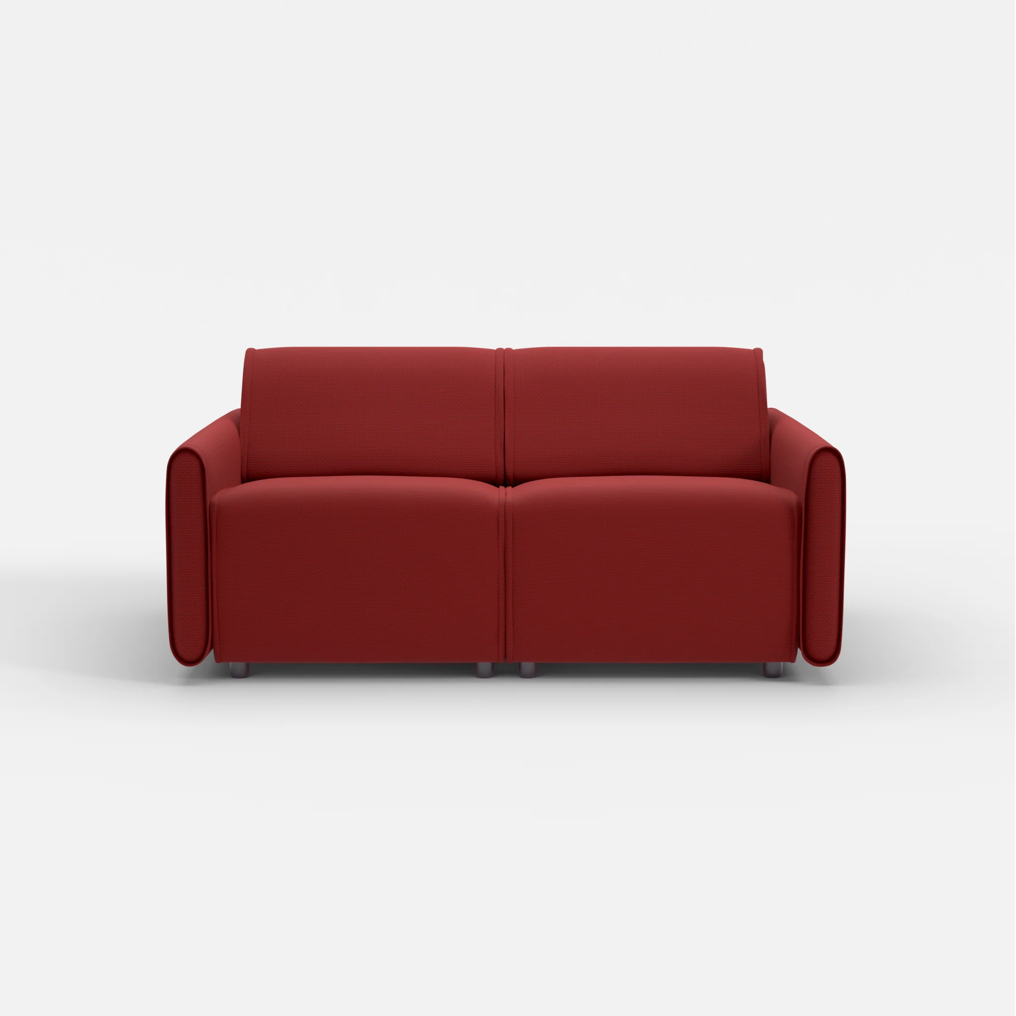 2 Sitzer Sofa Belleform mit schmaler Armlehne 1 nabucco4021 in Rot von vorne