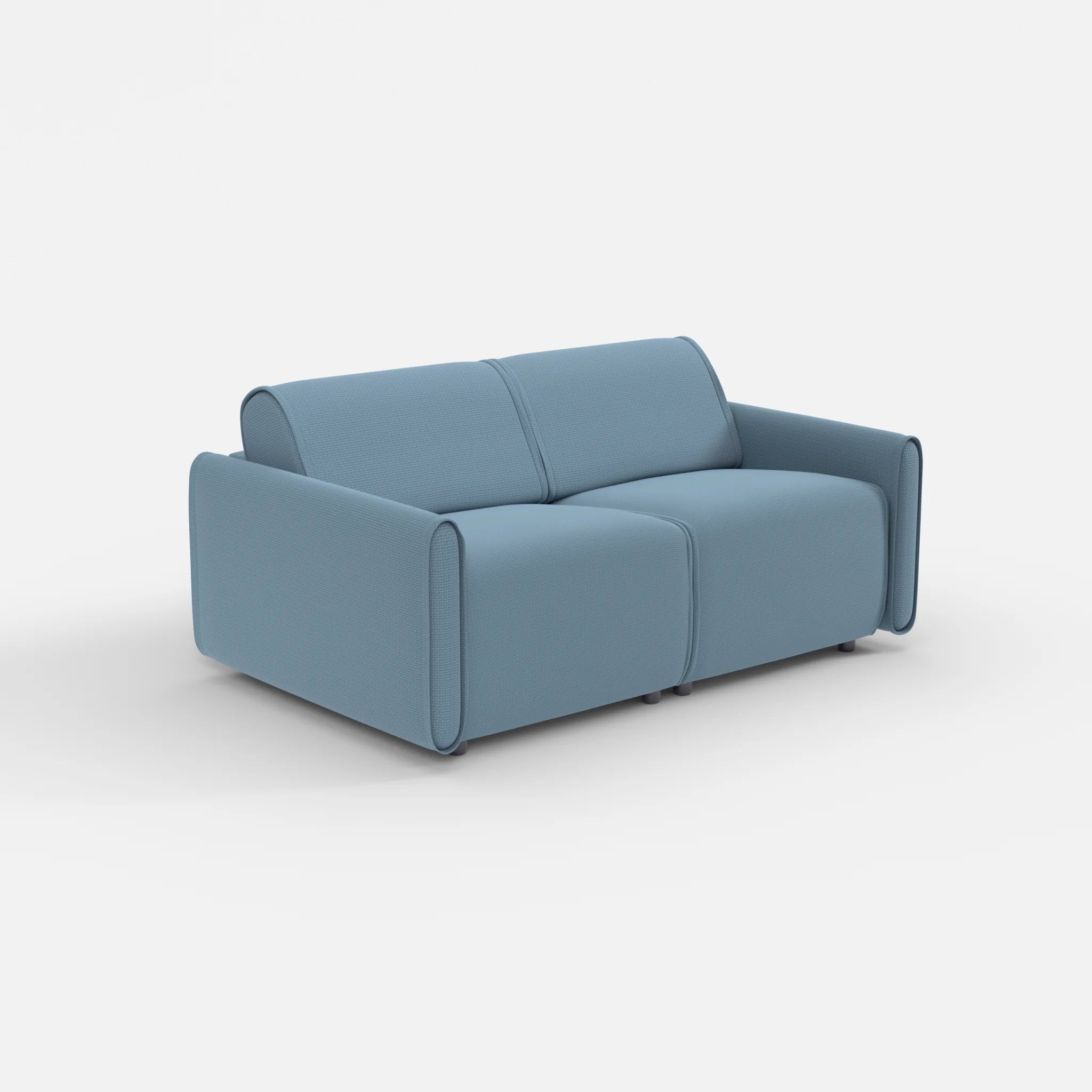 2 Sitzer Sofa Belleform mit schmaler Armlehne 1 nabucco6043 in Blau von der Seite