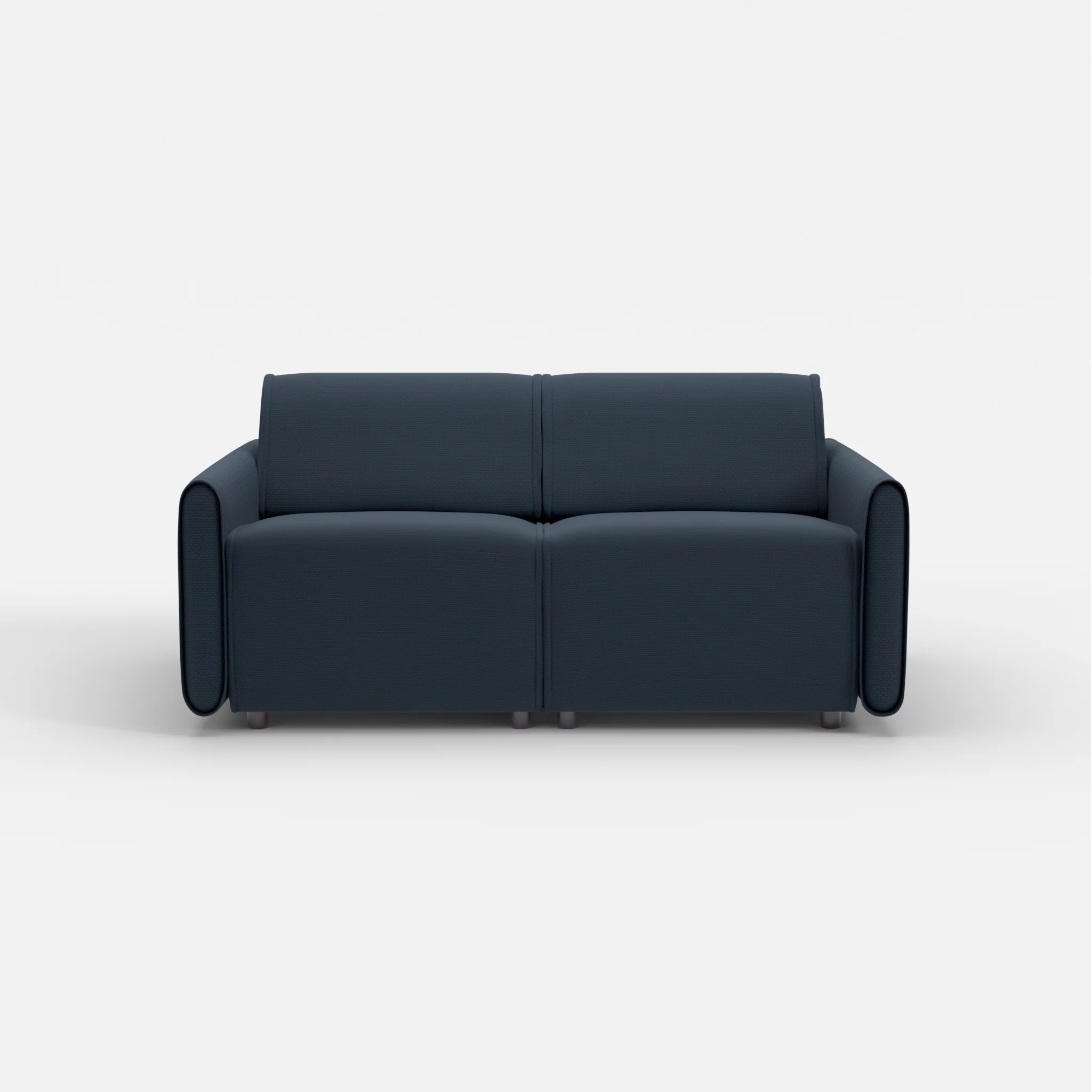 2 Sitzer Sofa Belleform mit schmaler Armlehne 1 nabucco6098 in Dunkelblau von vorne