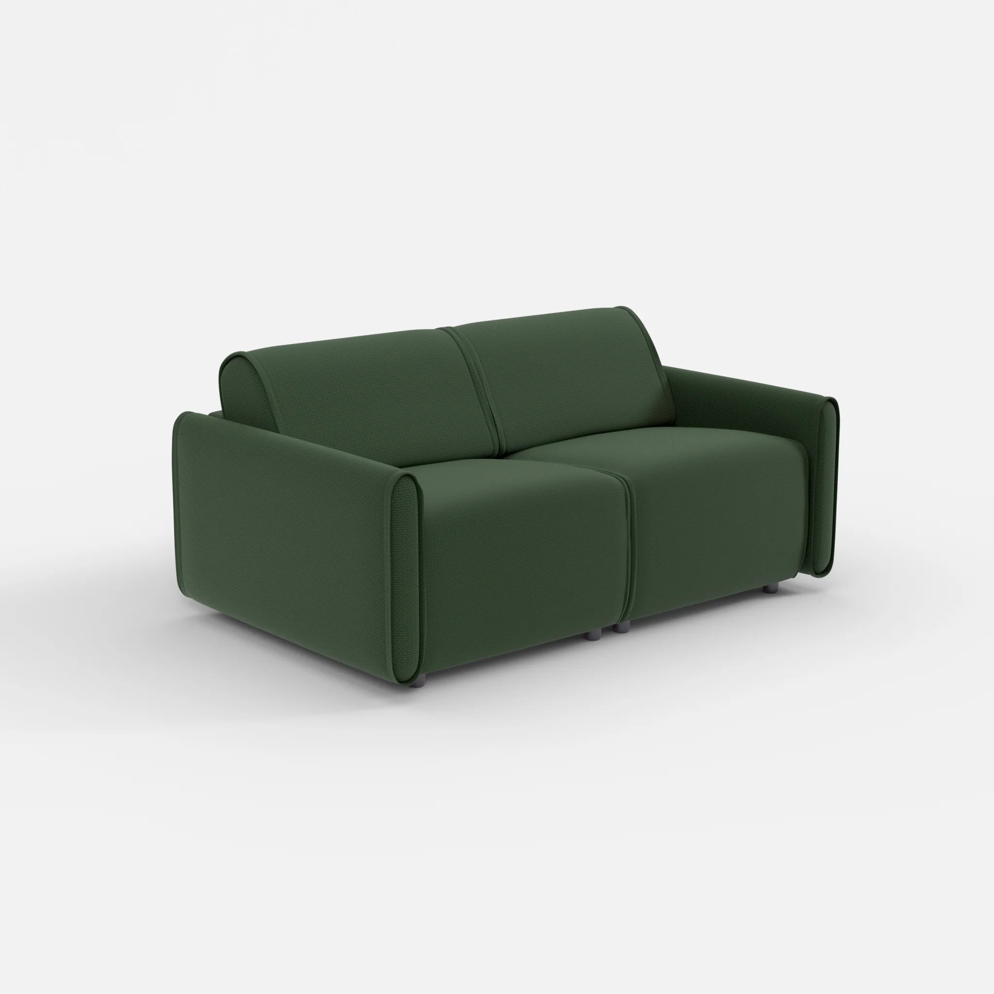 2 Sitzer Sofa Belleform mit schmaler Armlehne 1 nabucco7029 in Dunkelgrün von der Seite