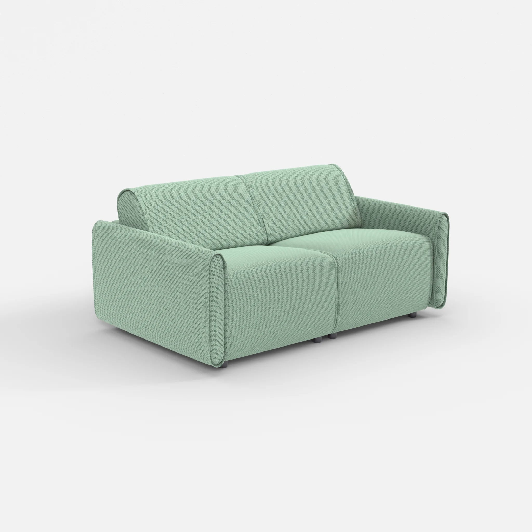 2 Sitzer Sofa Belleform mit schmaler Armlehne 1 nabucco7030 in Türkis von der Seite