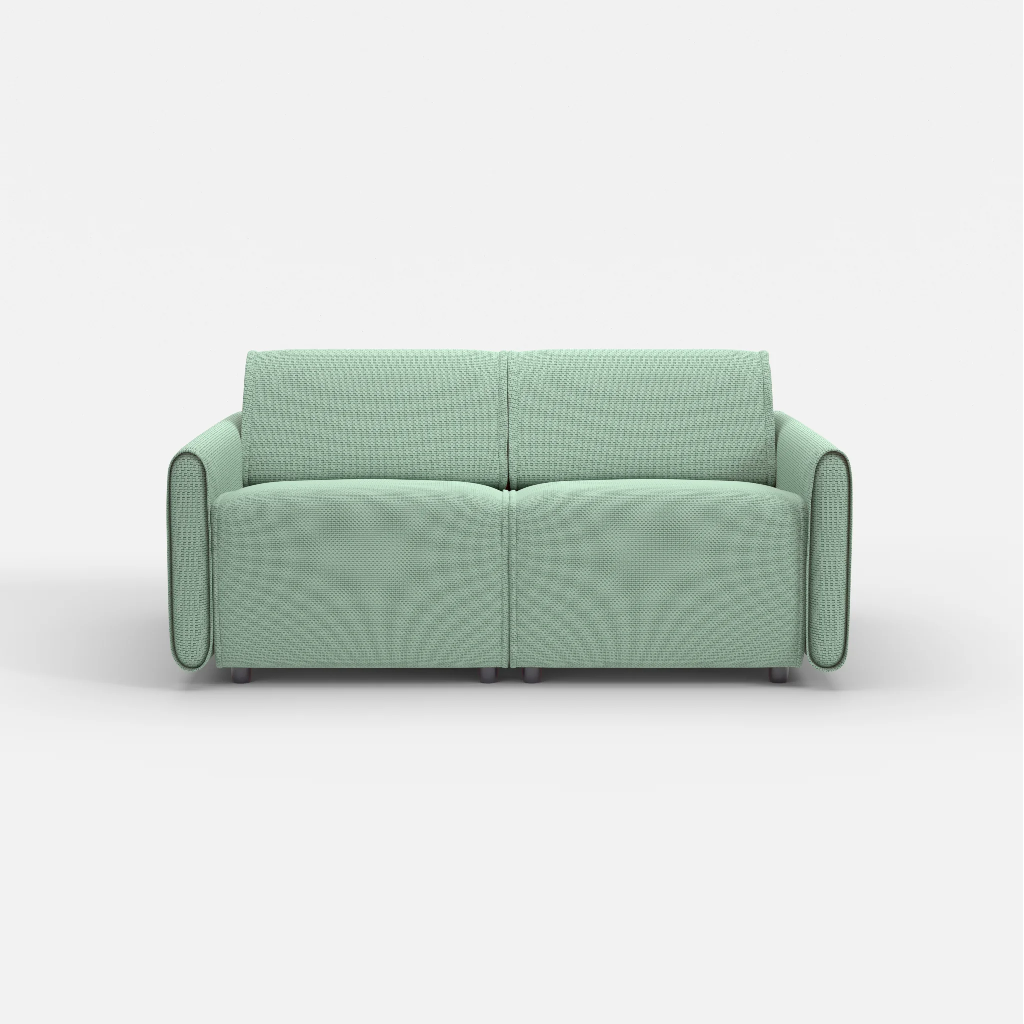 2 Sitzer Sofa Belleform mit schmaler Armlehne 1 nabucco7030 in Türkis von vorne