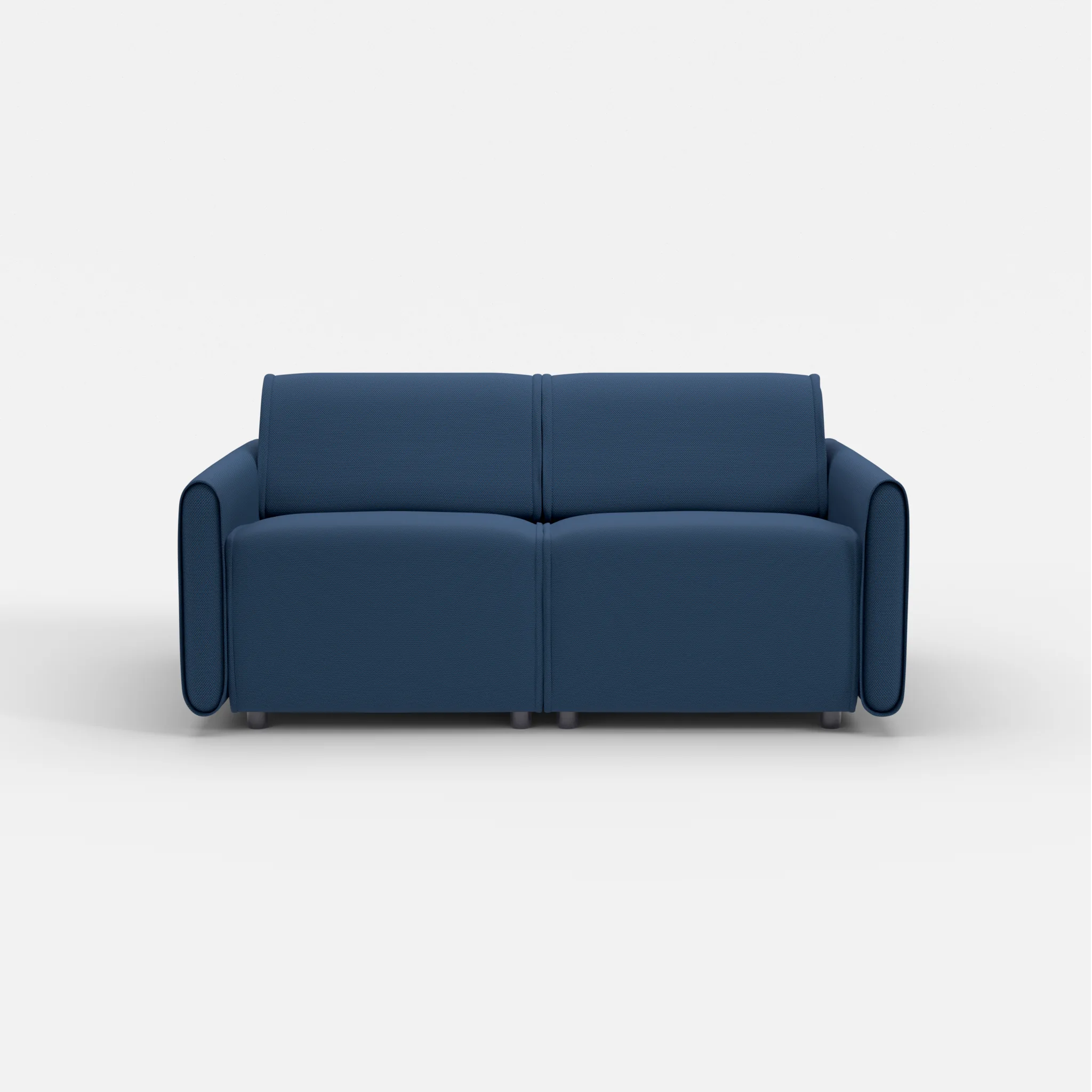 2 Sitzer Sofa Belleform mit schmaler Armlehne 1 novumamur in Navy von vorne