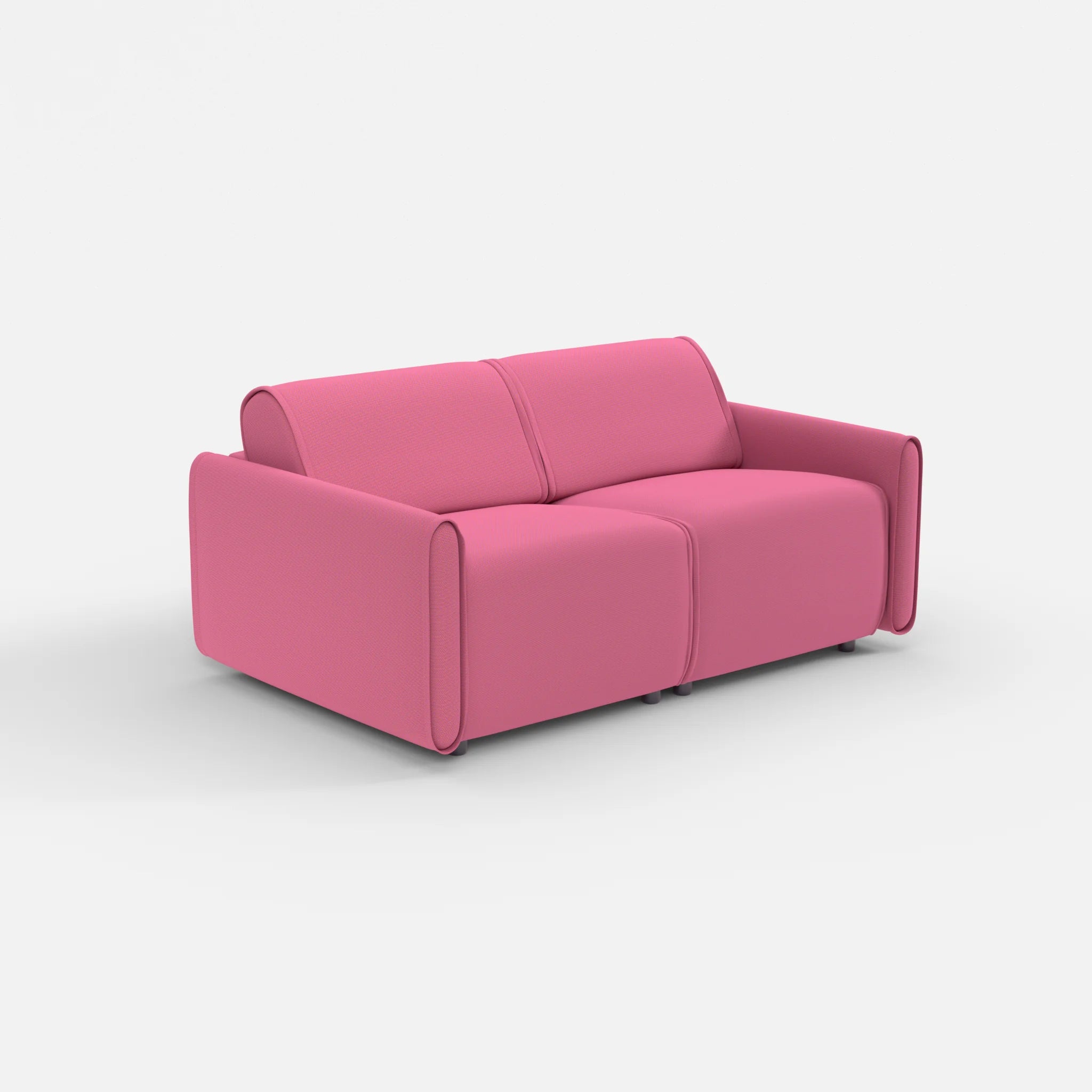 2 Sitzer Sofa Belleform mit schmaler Armlehne 1 novumlitchi in Violett von der Seite
