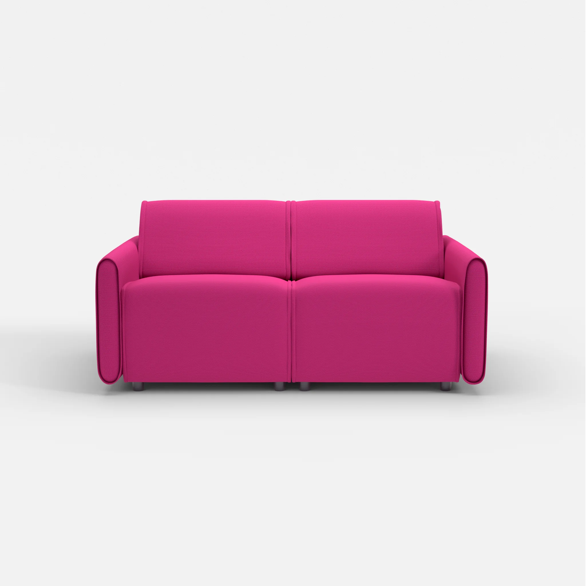 2 Sitzer Sofa Belleform mit schmaler Armlehne 1 novummagenta in Magenta von vorne