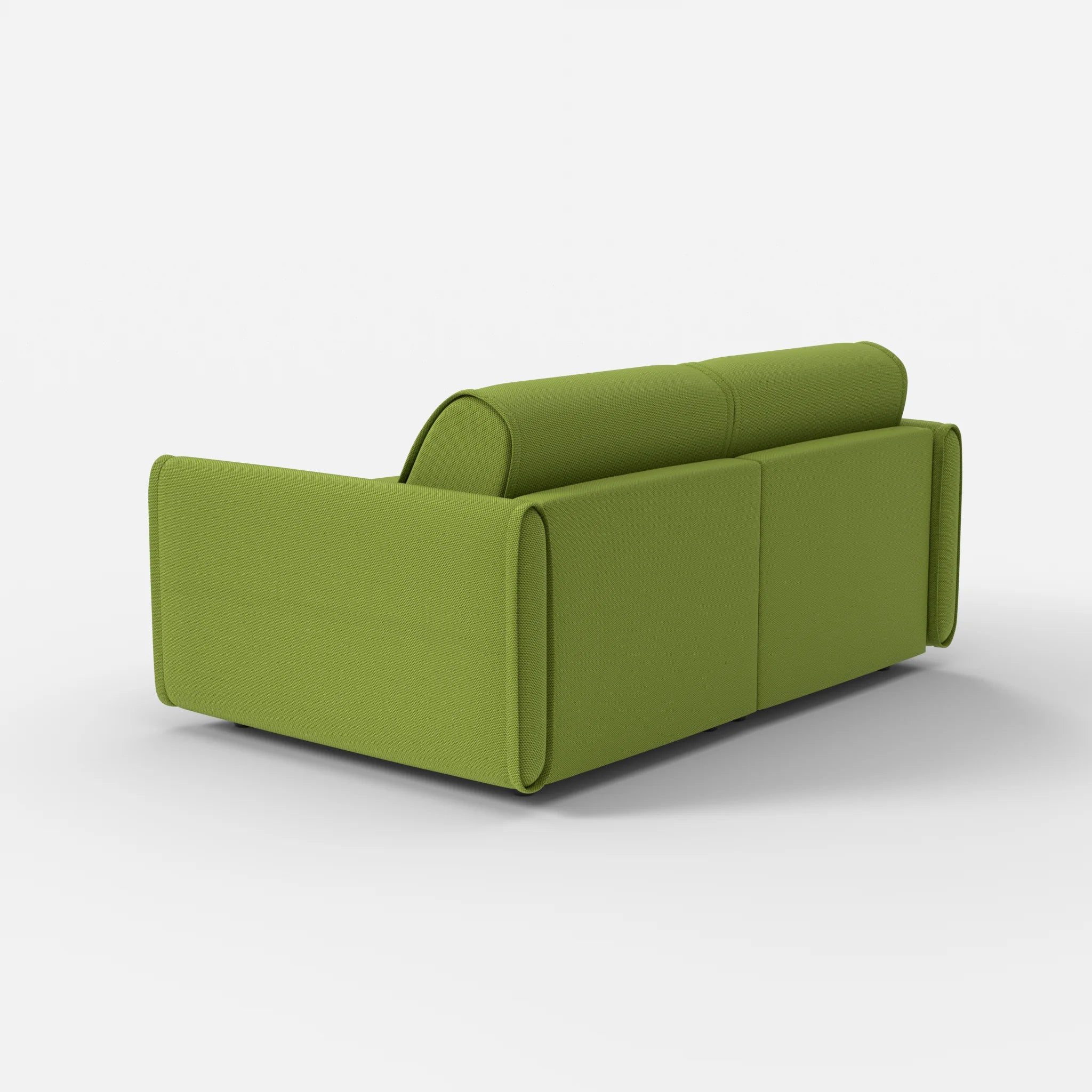 2 Sitzer Sofa Belleform mit schmaler Armlehne 1 novummoss in Grün von hinten