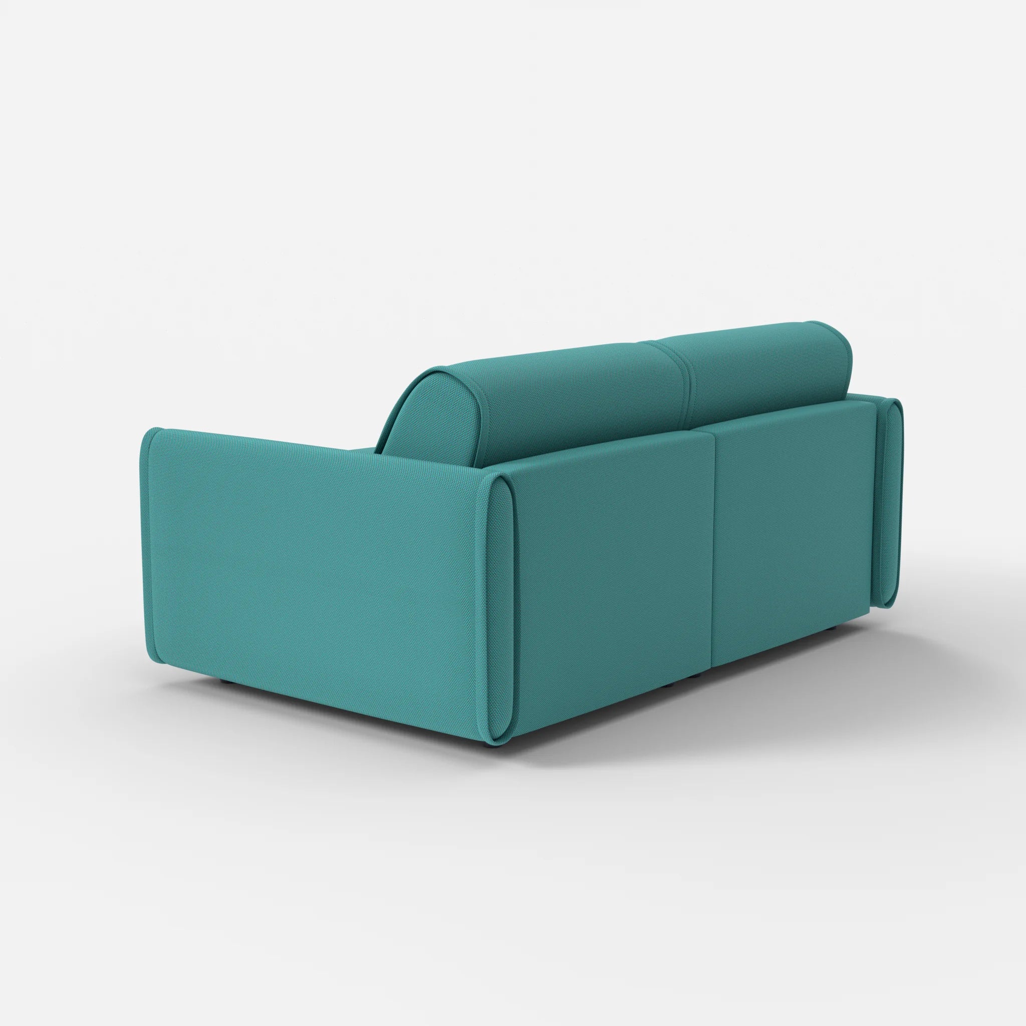 2 Sitzer Sofa Belleform mit schmaler Armlehne 1 novumprisma in Türkis von hinten
