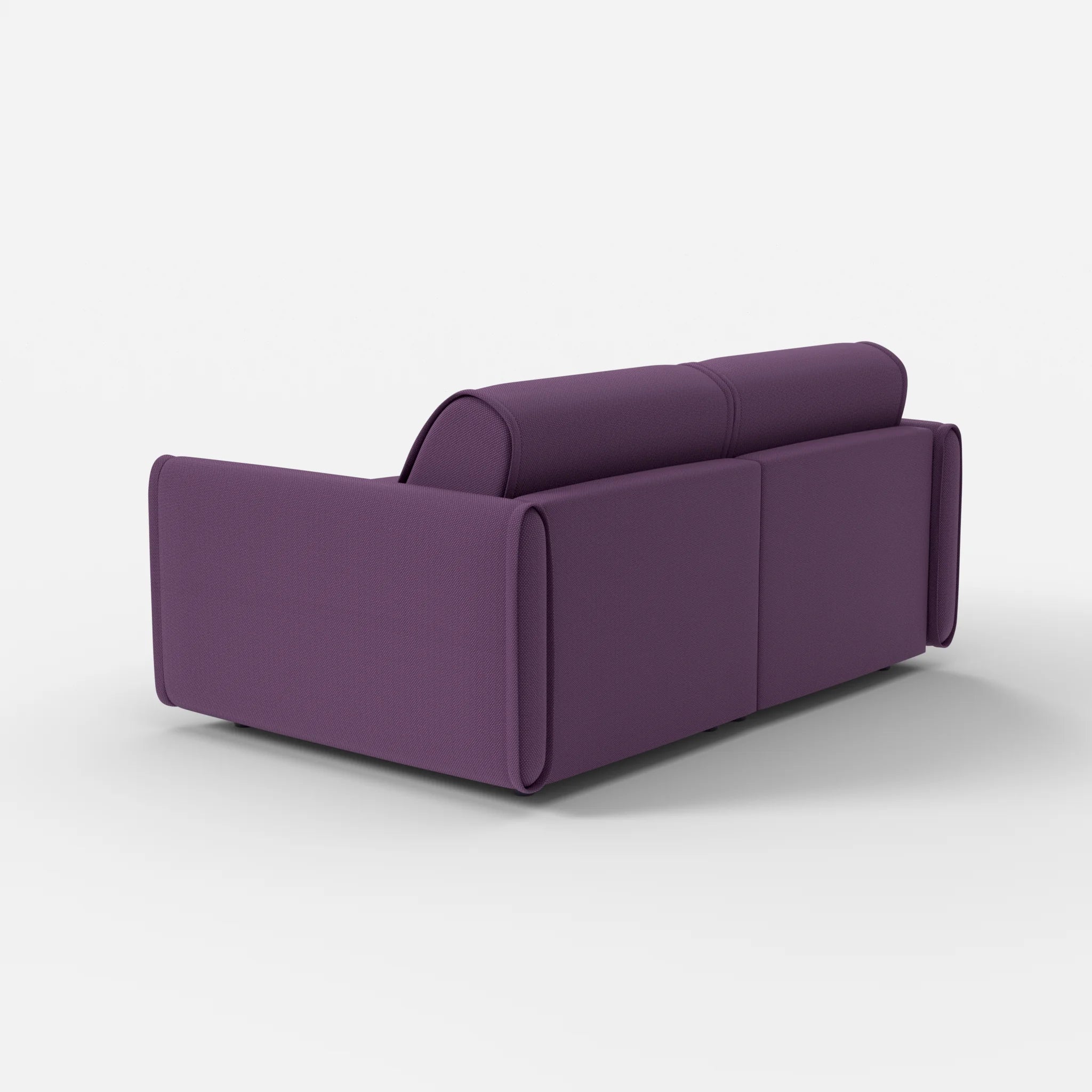 2 Sitzer Sofa Belleform mit schmaler Armlehne 1 novumprune in Violett von hinten
