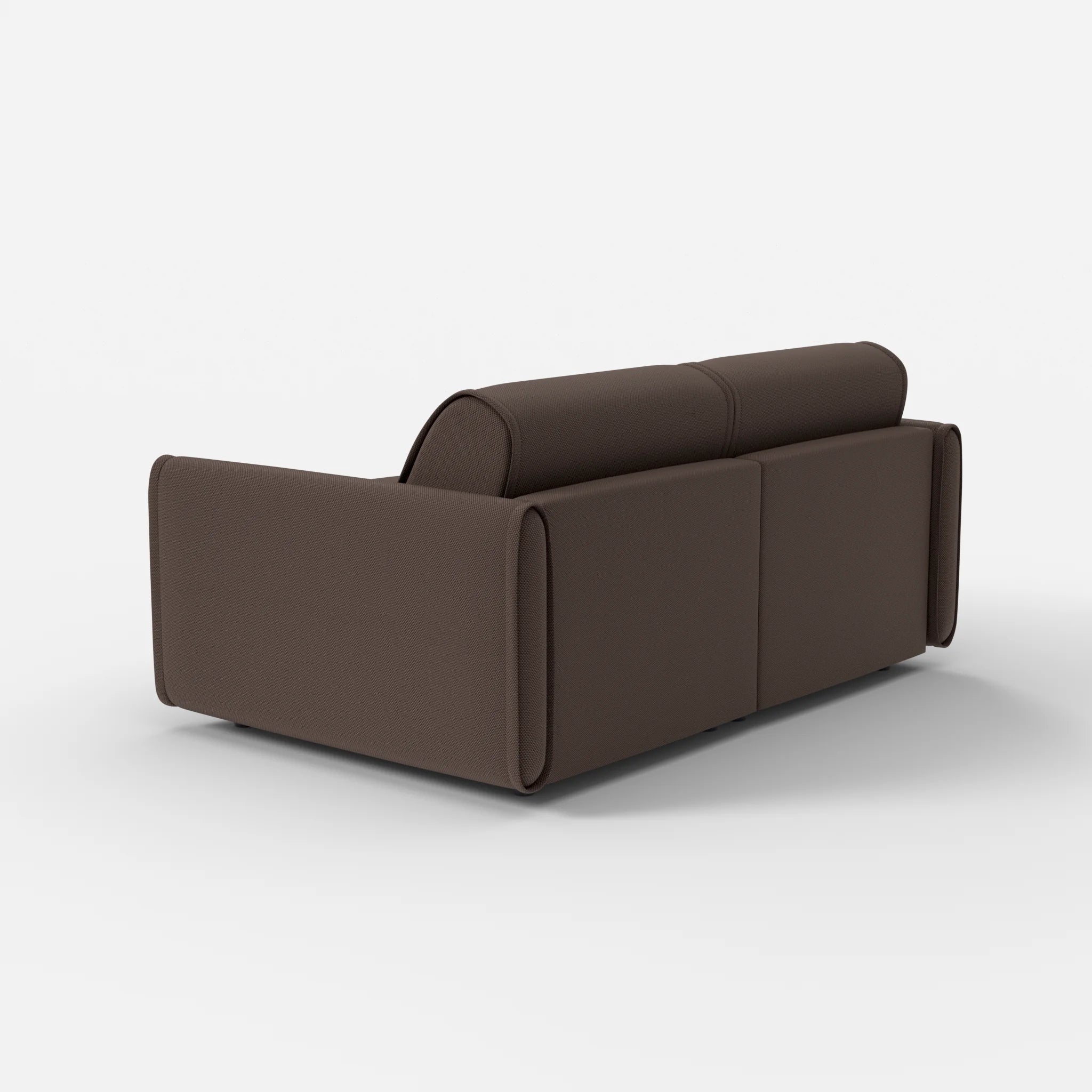 2 Sitzer Sofa Belleform mit schmaler Armlehne 1 novumrosewood in Dunkelbraun von hinten