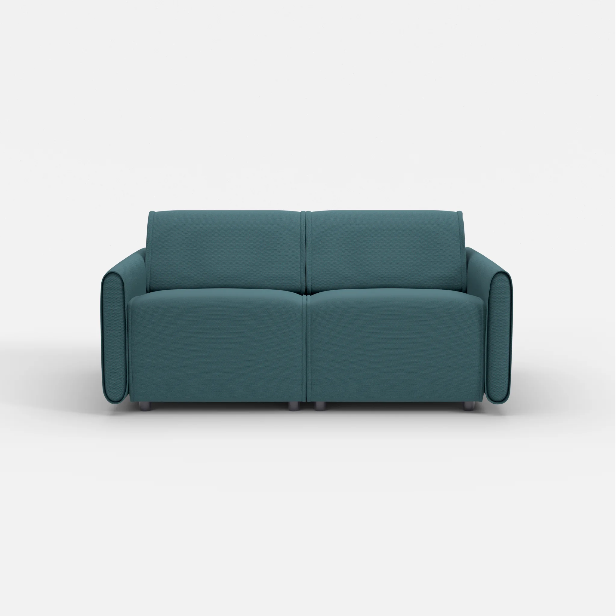 2 Sitzer Sofa Belleform mit schmaler Armlehne 1 novumsamoa in Dunkelblau von vorne