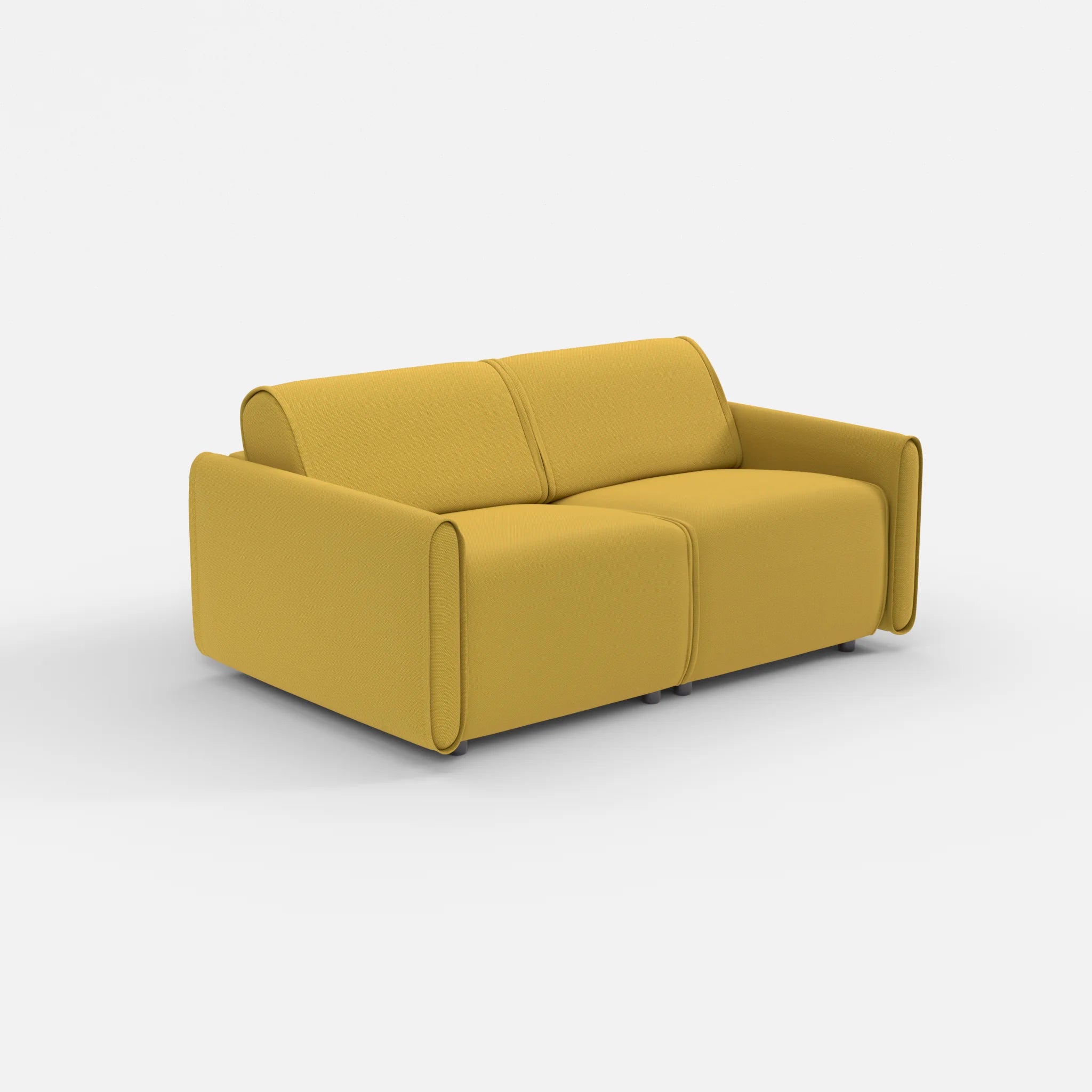 2 Sitzer Sofa Belleform mit schmaler Armlehne 1 novumtivoli in Hellgrün von der Seite