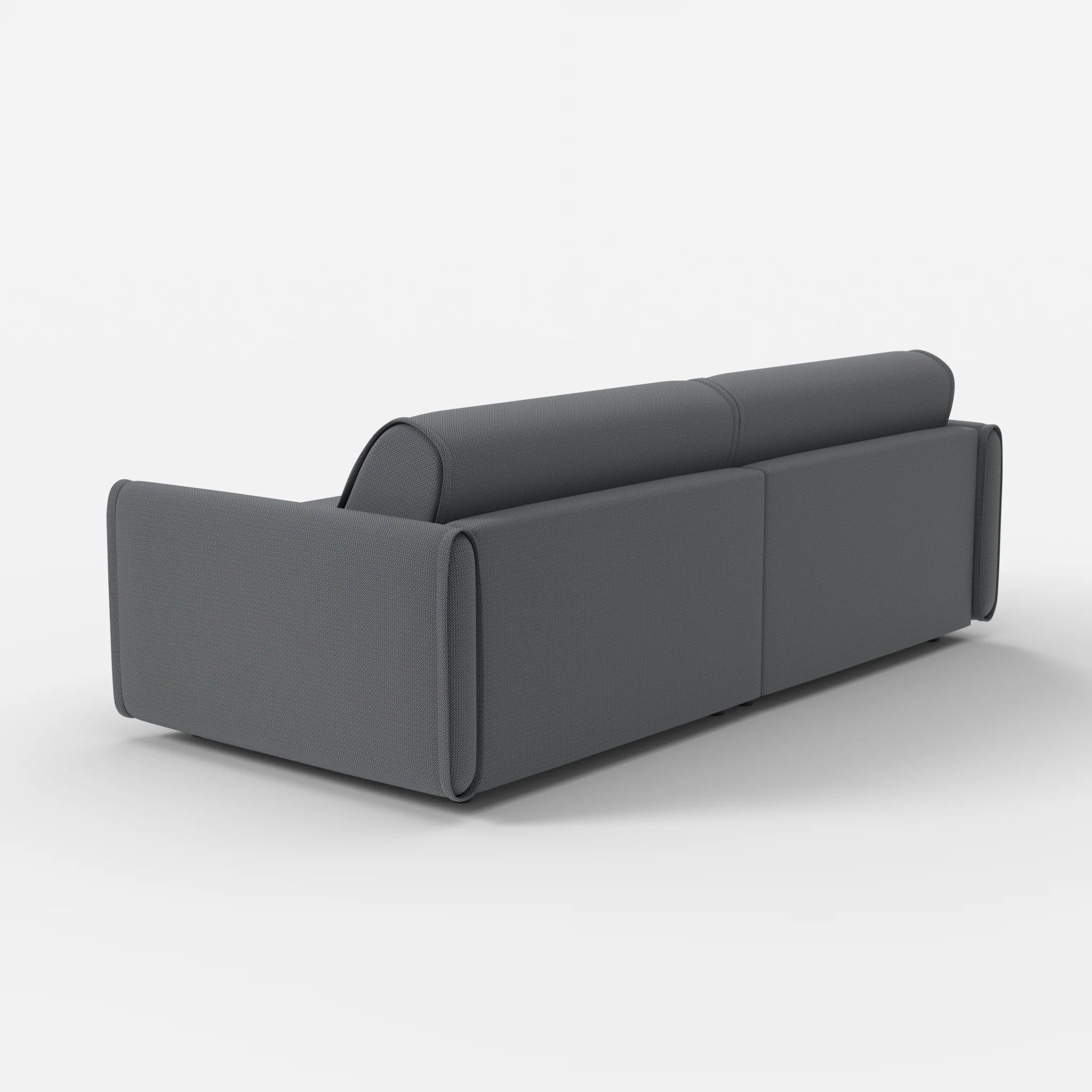 2 Sitzer Sofa Belleform mit schmaler Armlehne 3 credoasphalt in Anthrazit von hinten