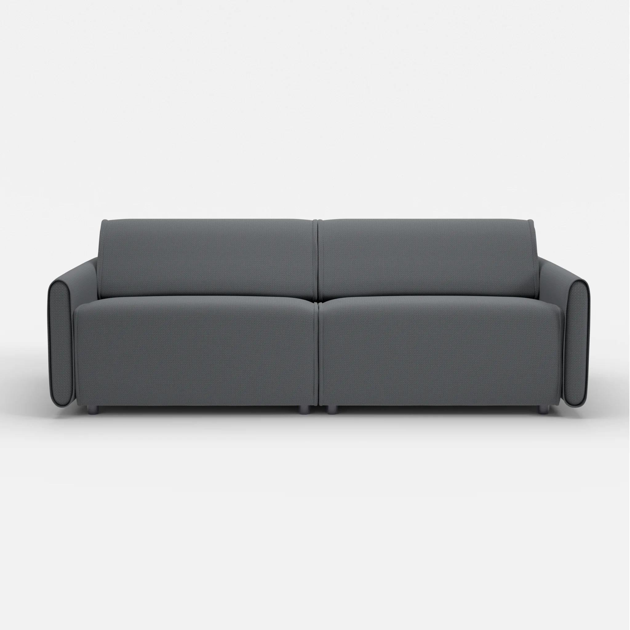 2 Sitzer Sofa Belleform mit schmaler Armlehne 3 credoasphalt in Anthrazit von vorne