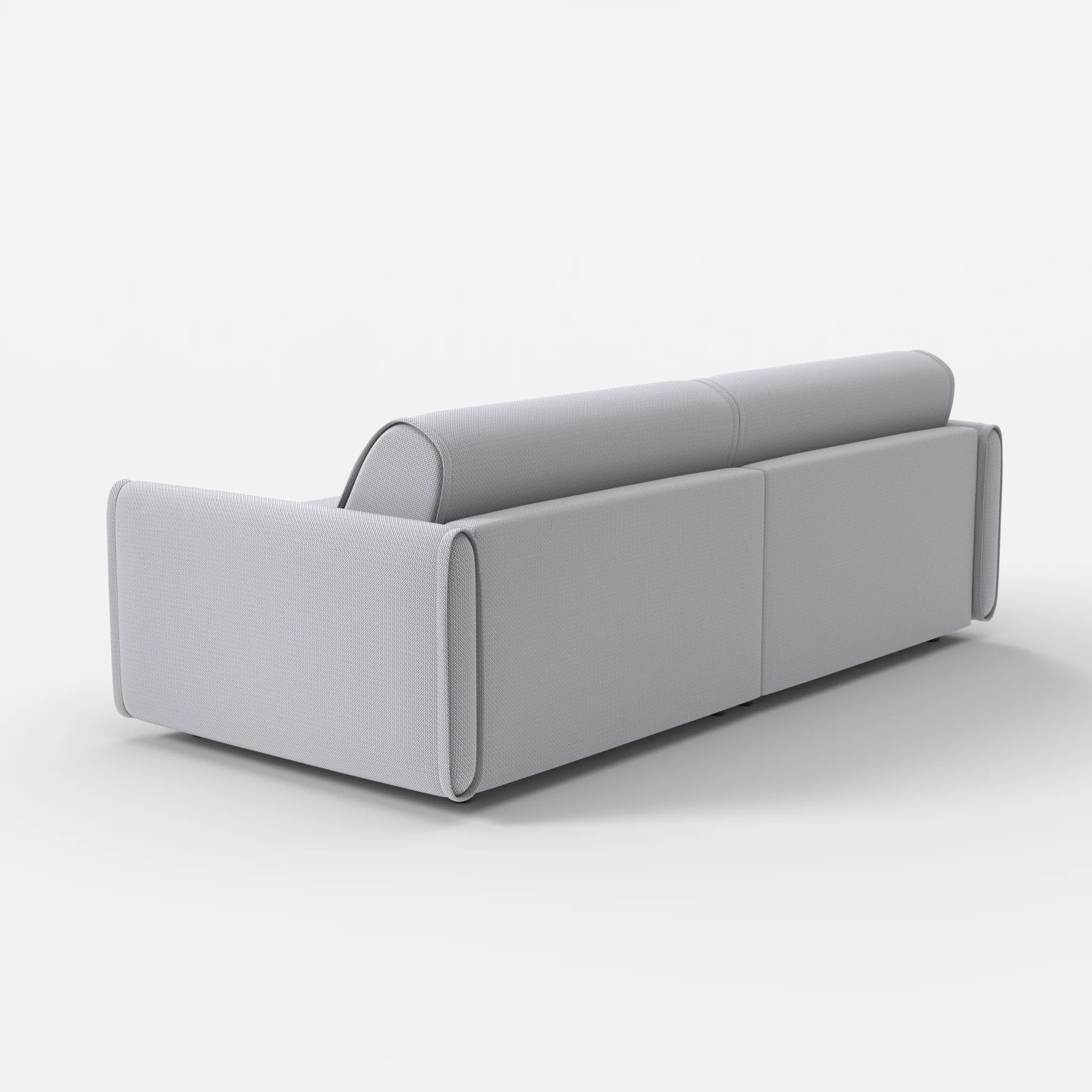 2 Sitzer Sofa Belleform mit schmaler Armlehne 3 credochalk in Hellgrau von hinten