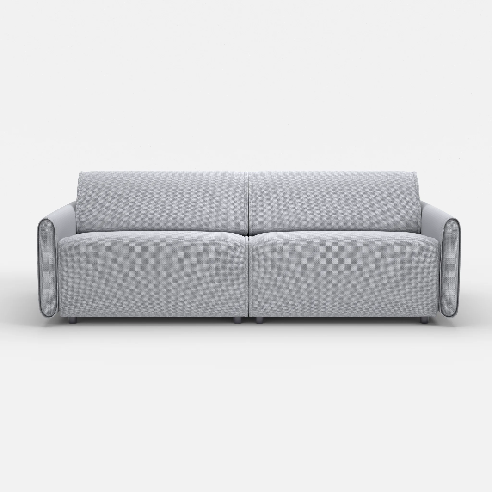 2 Sitzer Sofa Belleform mit schmaler Armlehne 3 credochalk in Hellgrau von vorne